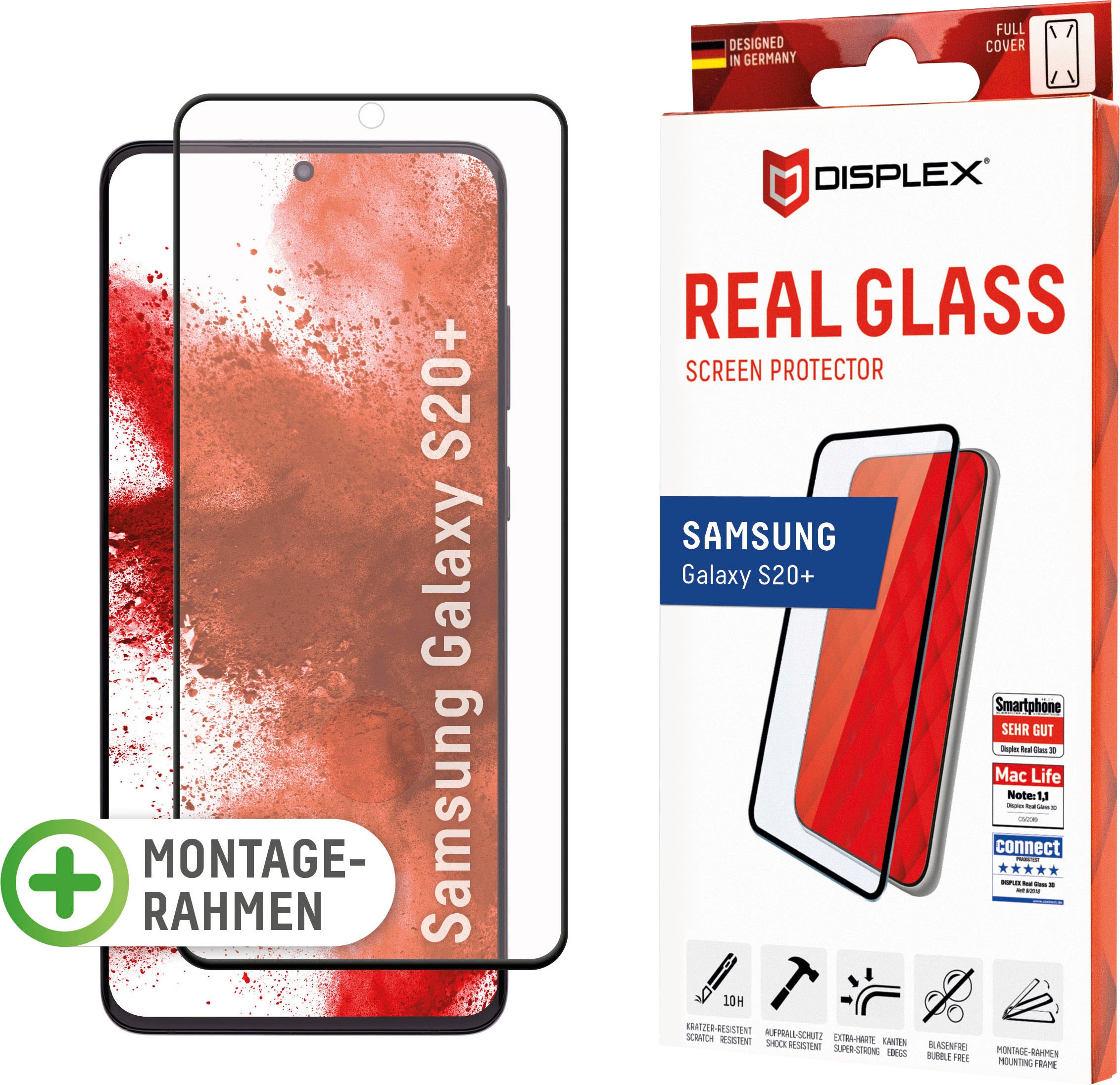 Displex Displayschutzglas »DISPLEX Real Glass Panzerglas für Samsung Galaxy S20+/S20+ 5G (6,7")«, für Samsung Galaxy S20+