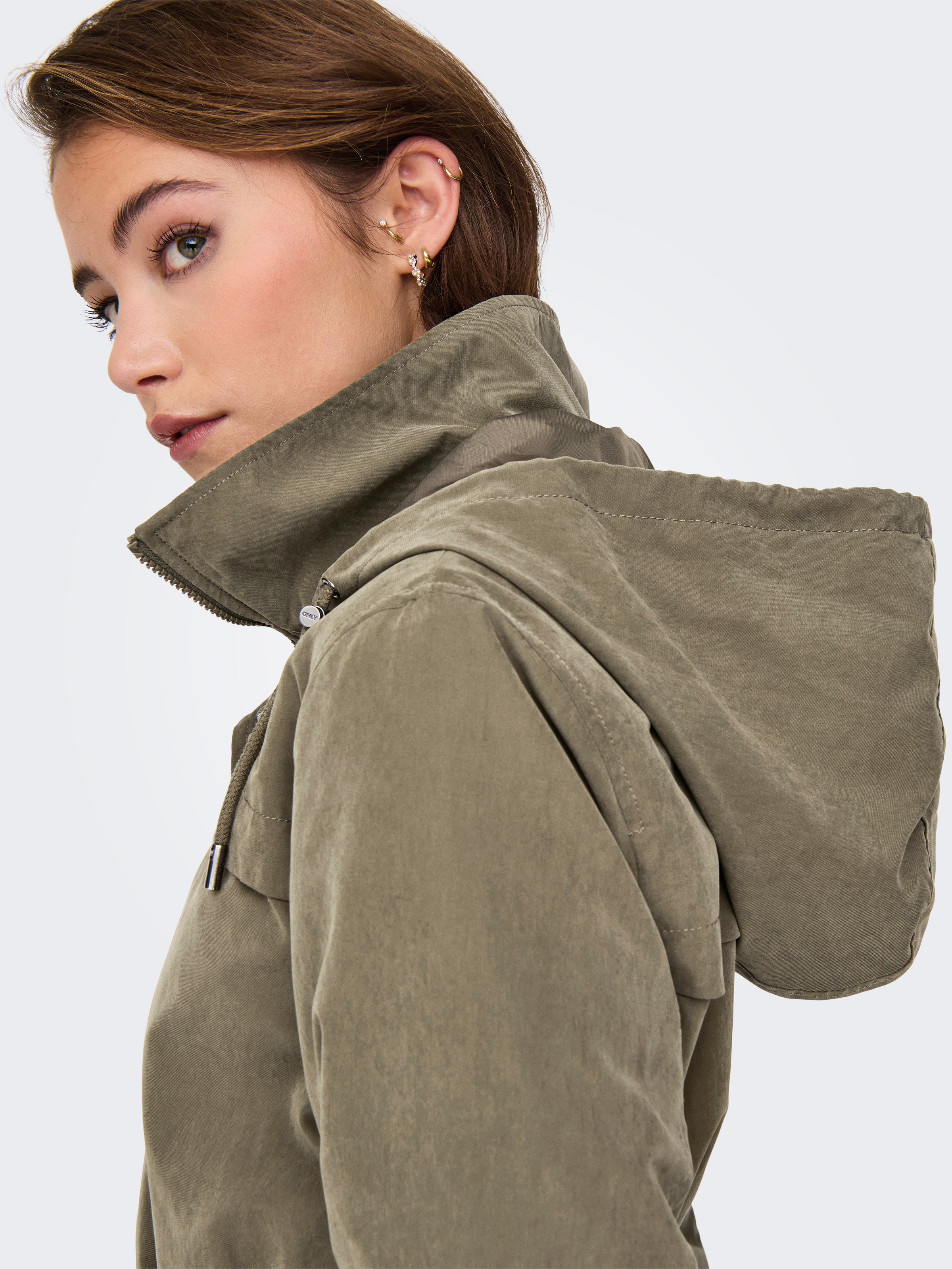 Thumbnail - ONLY Parka "ONLNEWSTARLINE SPRING JACKET CC OTW" mit Kapuze mit durchgehendem und verdecktem Reißverschluss