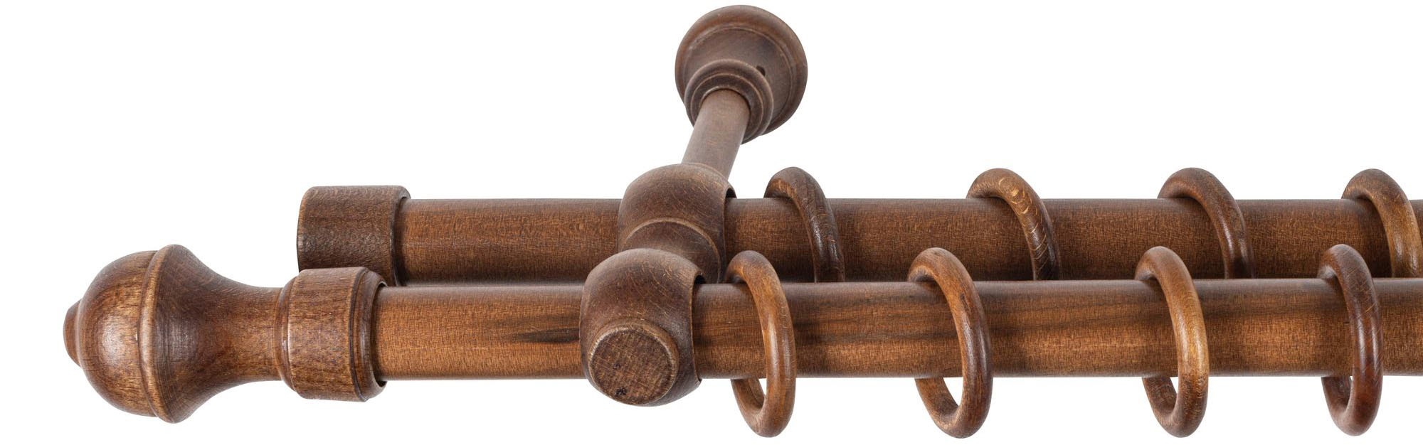 SN DECO GROUP Gardinenstange "Ares" 2 läufig-läufig Fixmaß 28 mm, Holz, ver günstig online kaufen