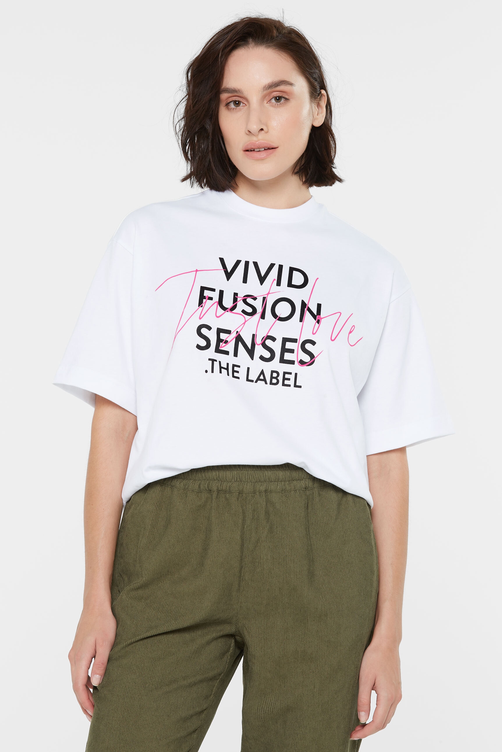 SENSES.THE LABEL Rundhalsshirt, aus Baumwolle