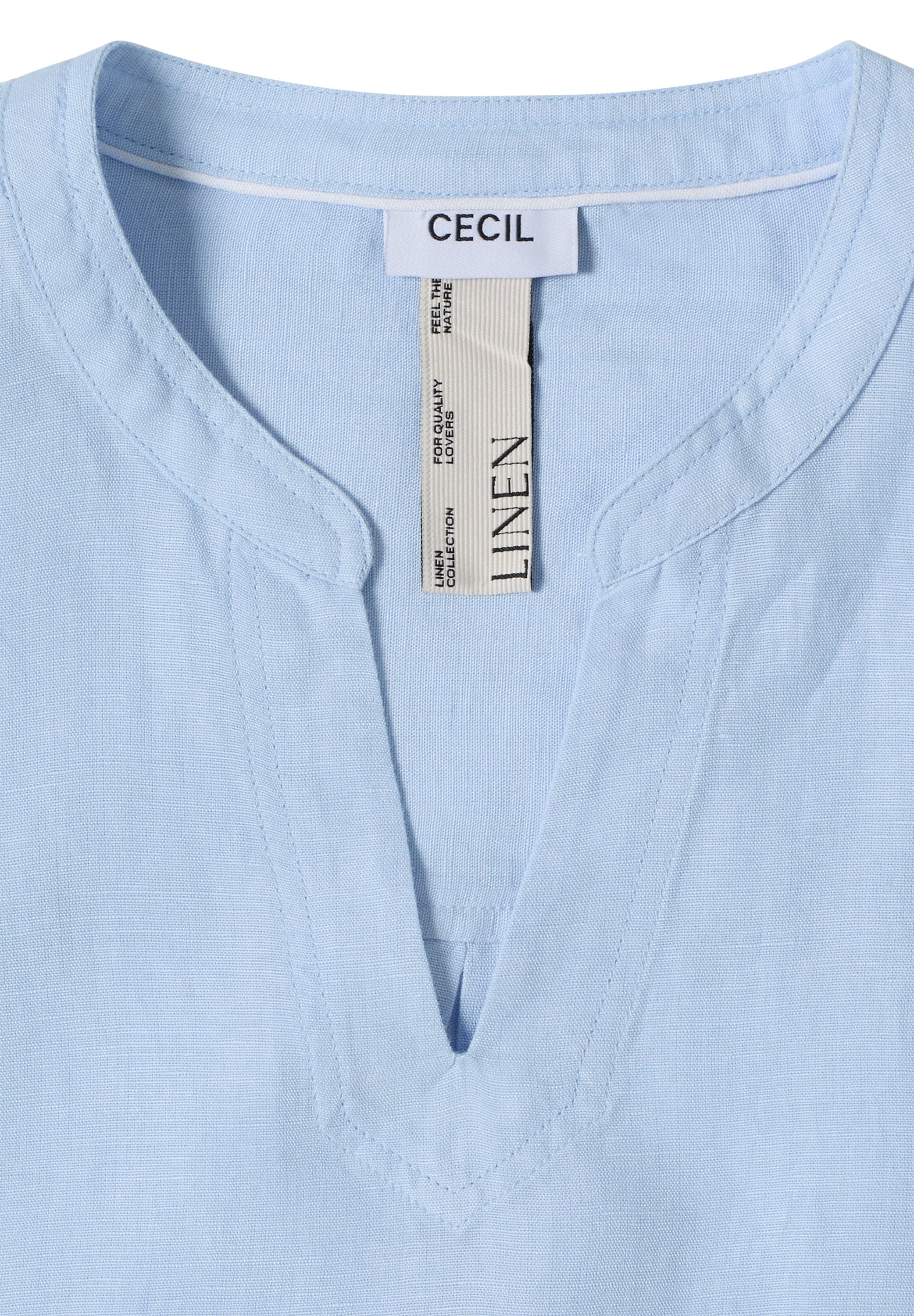 Cecil Kurzarmbluse mit Leinenanteil