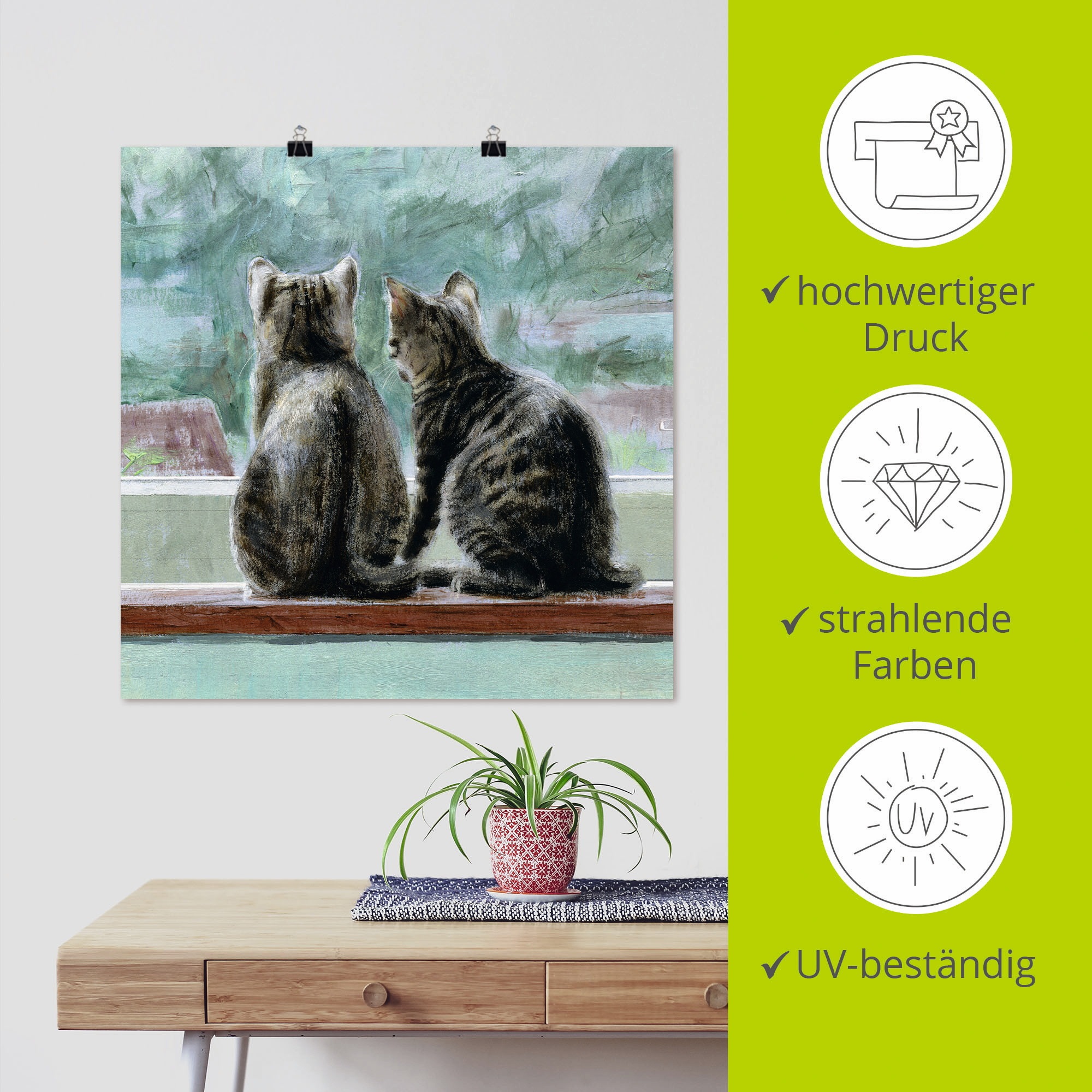 Artland Poster »Schöne Aussicht« Haustiere 1 Stk. tlg. ohne Rahmen