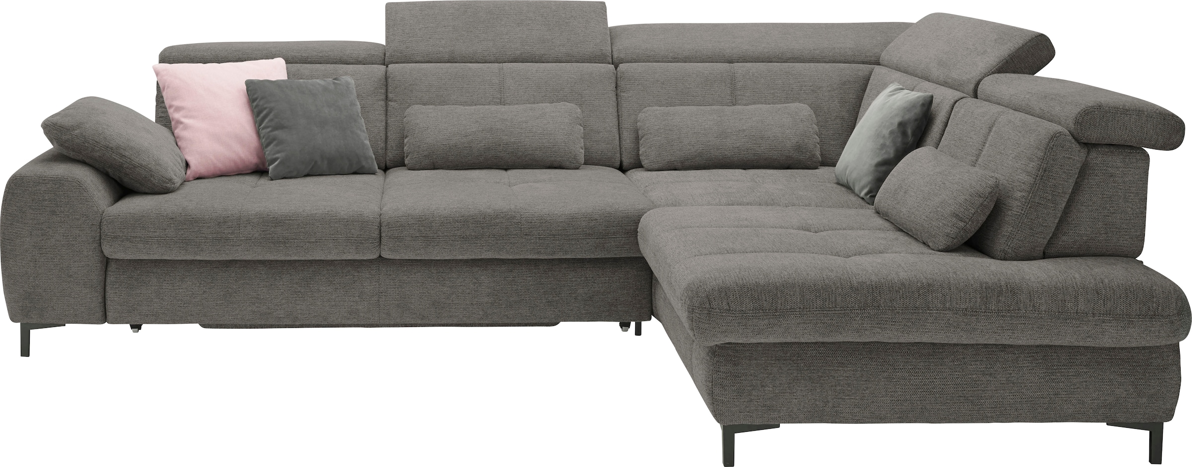 set one by Musterring Ecksofa Kaltschaumpolsterung, Flachgewebe, whlw. mit Funktionen, Sitzhöhe 49