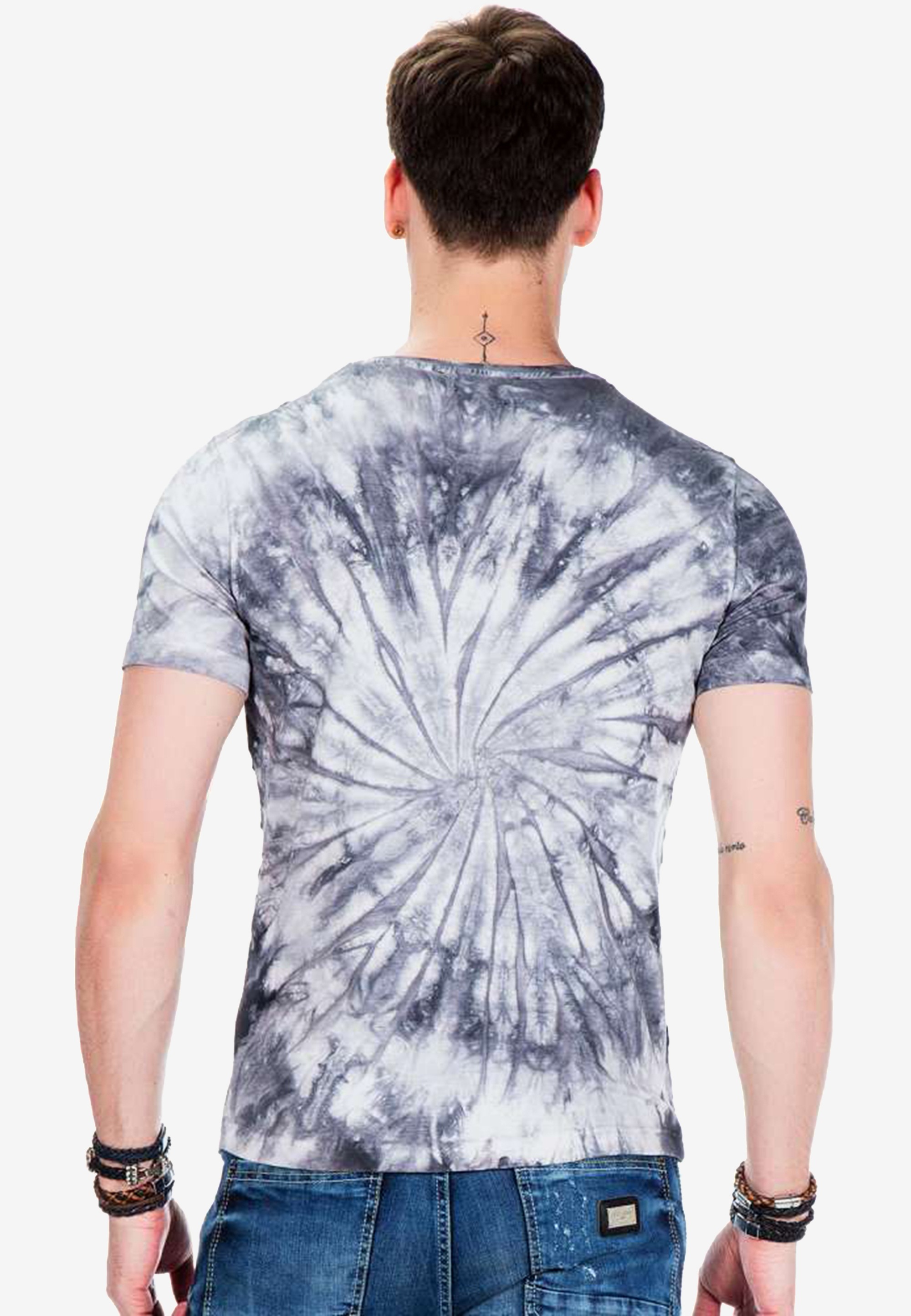 Cipo & Baxx T-Shirt, mit coolem Batik-Muster