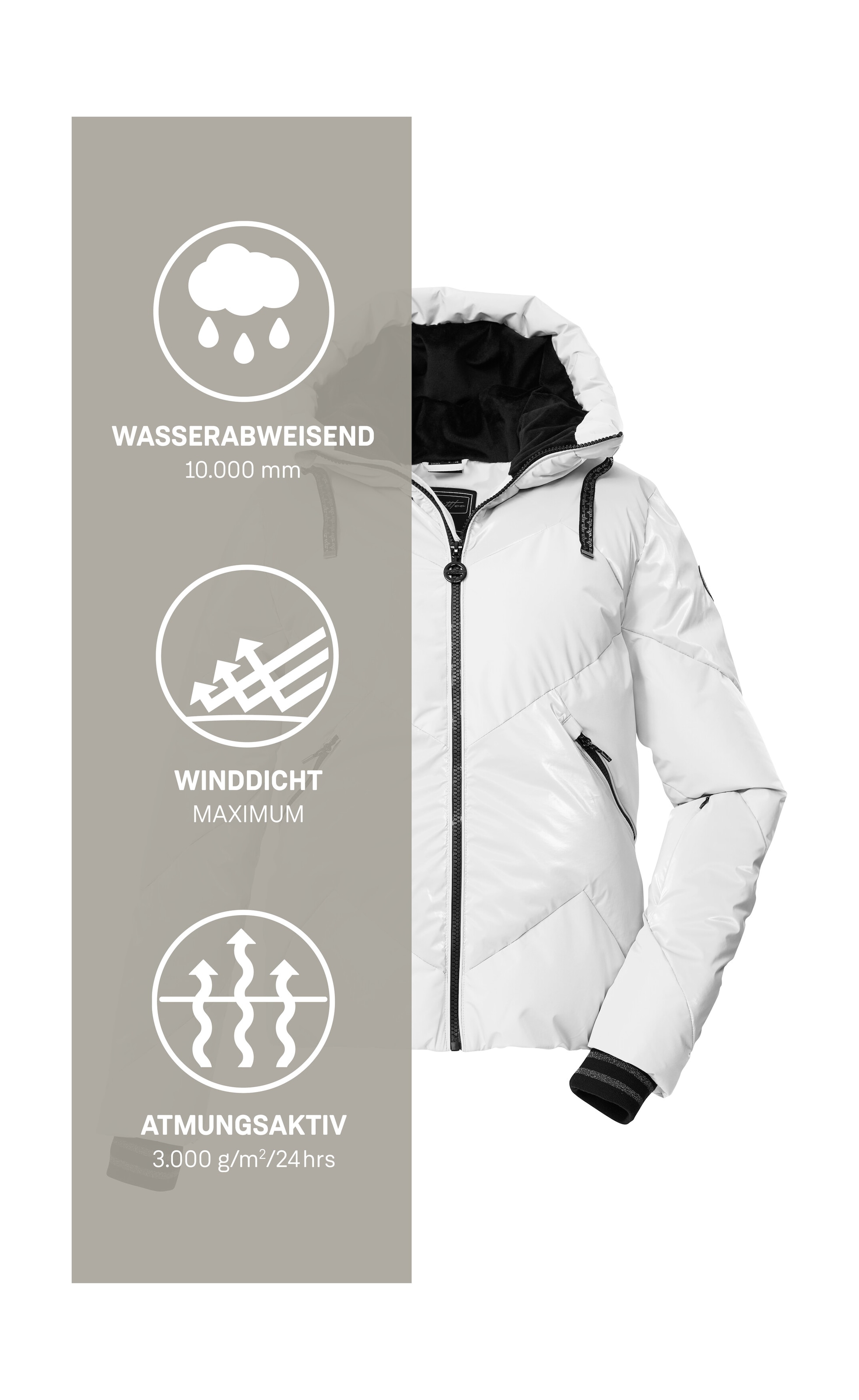 Killtec Skijacke »KSW 113 WMN SKI QLTD JCKT« Winddichte Skijacke mit 10.000 mm Wassersäule, PFAS-frei imprägniert