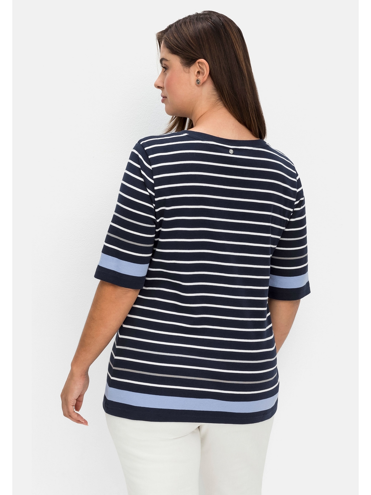 Sheego T-Shirt »Große Schnitt, in Rippqualität in Größen«, tailliertem BAUR leicht | bestellen