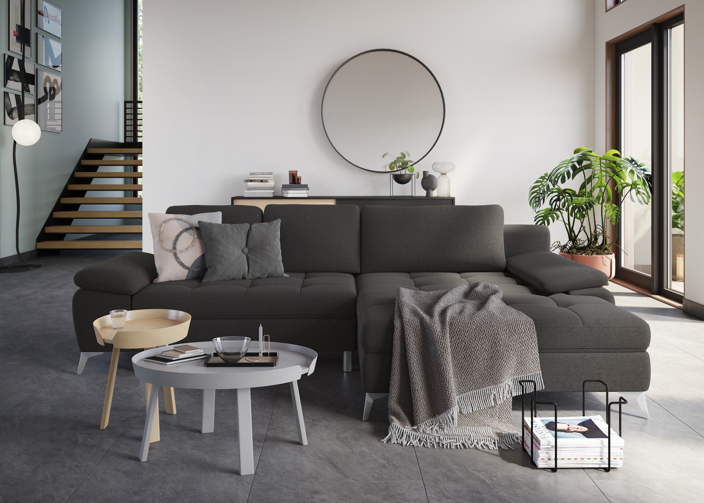 sit&more Ecksofa "Latigo L-Form" mit Mega-Recamiere, wahlweise mit Bettfunk günstig online kaufen