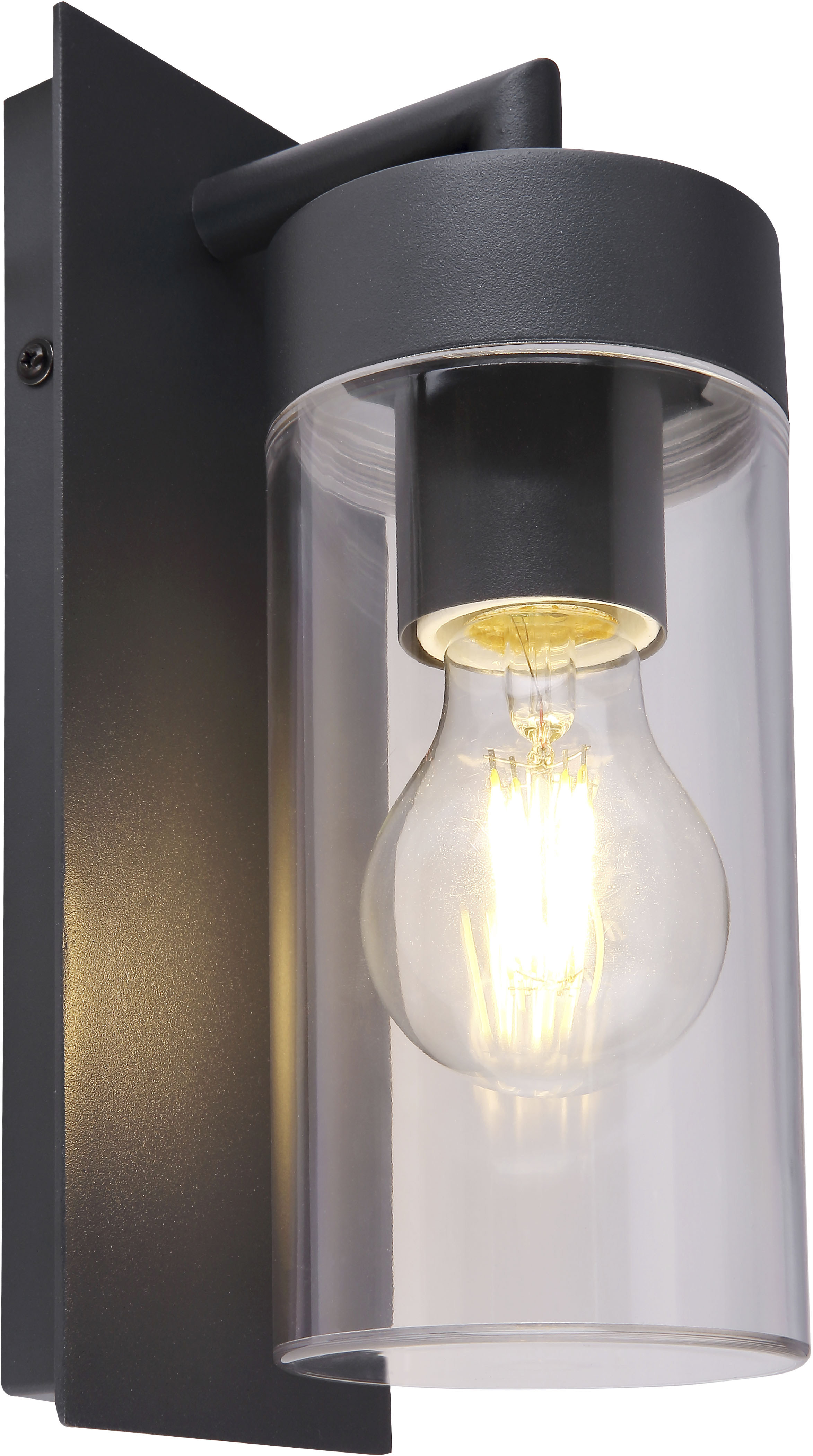 GLOBO LIGHTING Außen-Wandleuchte "VESSA" E27 1 Stk. Außenwandleuchte anthrazit, IP44, Licht abwärts