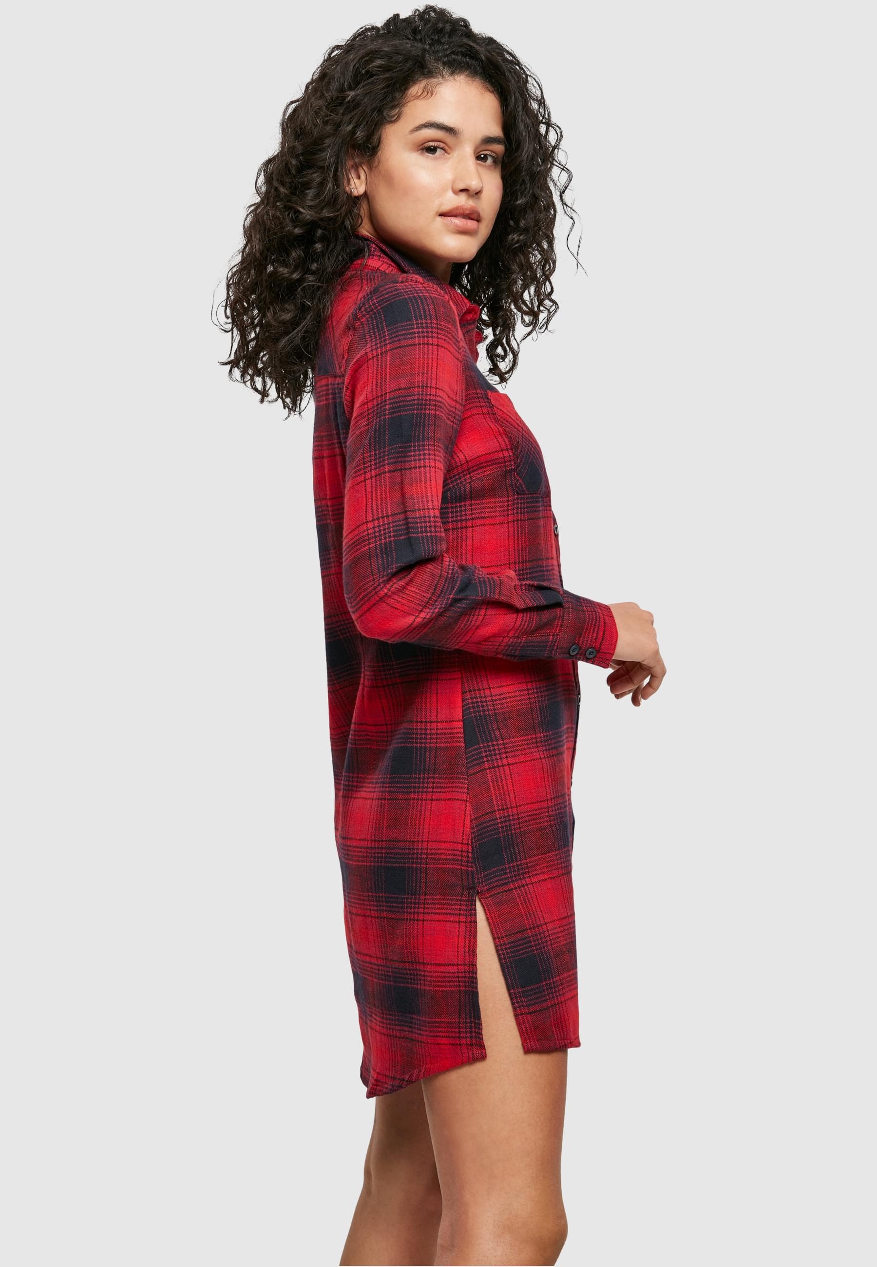 URBAN CLASSICS Shirtkleid »Urban Classics Damen Ladies Check Shirt Dress«, (1 tlg.)