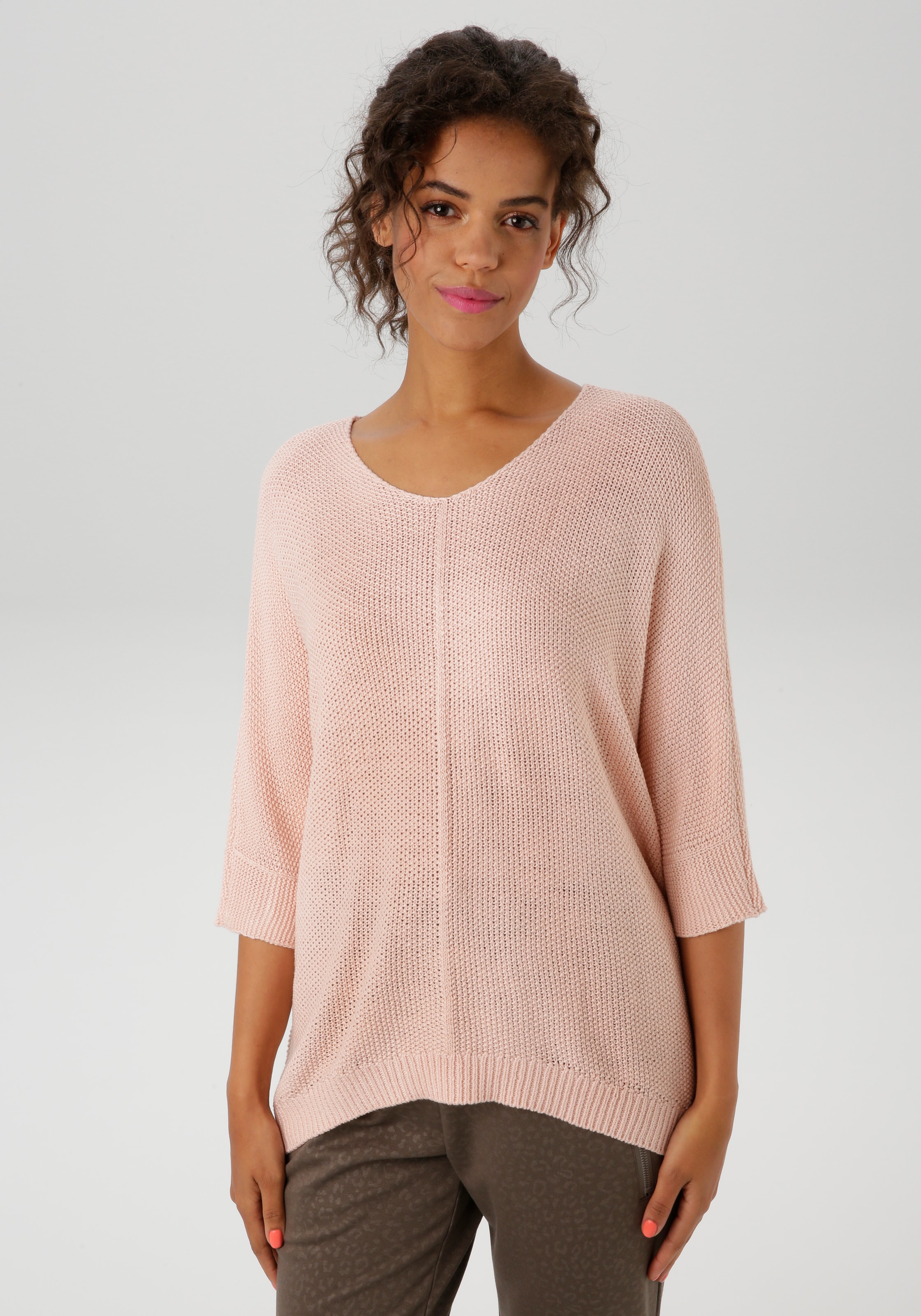 Aniston CASUAL Strickpullover, im ausdrucksvollem Perl-Muster günstig online kaufen