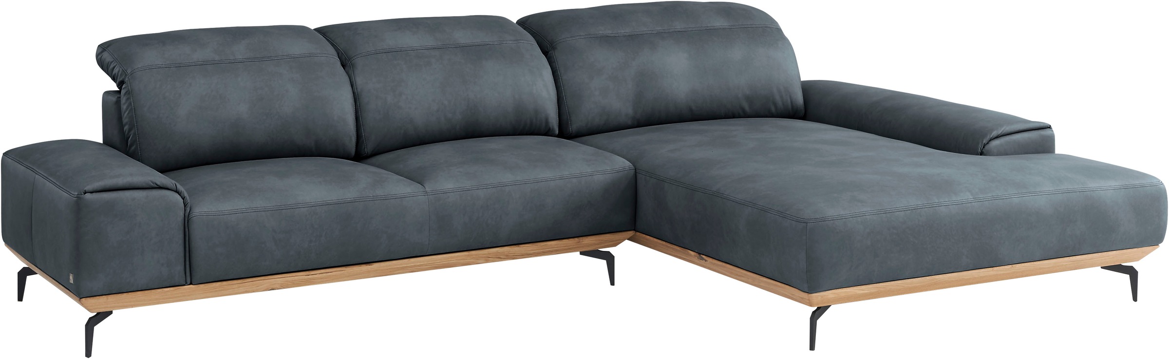 Musterring Wohnlandschaft »MR 2490«, Fuß Schwarz, Sitzhöhe 46cm, wahlweise mit Funktionen, Maße 342x207 cm