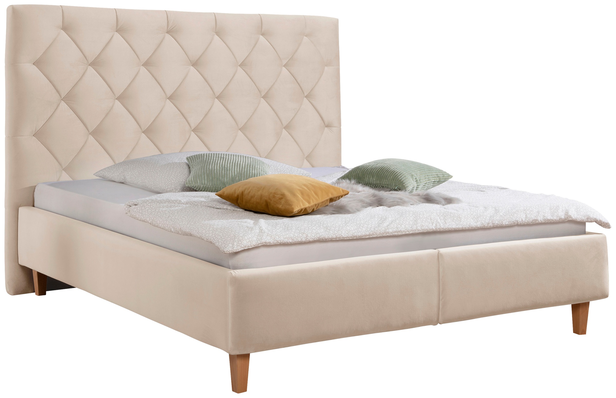 Home affaire Polsterbett "Sunley 140" Kreuzsteppung, Kopfteilhöhe 142 cm, o günstig online kaufen