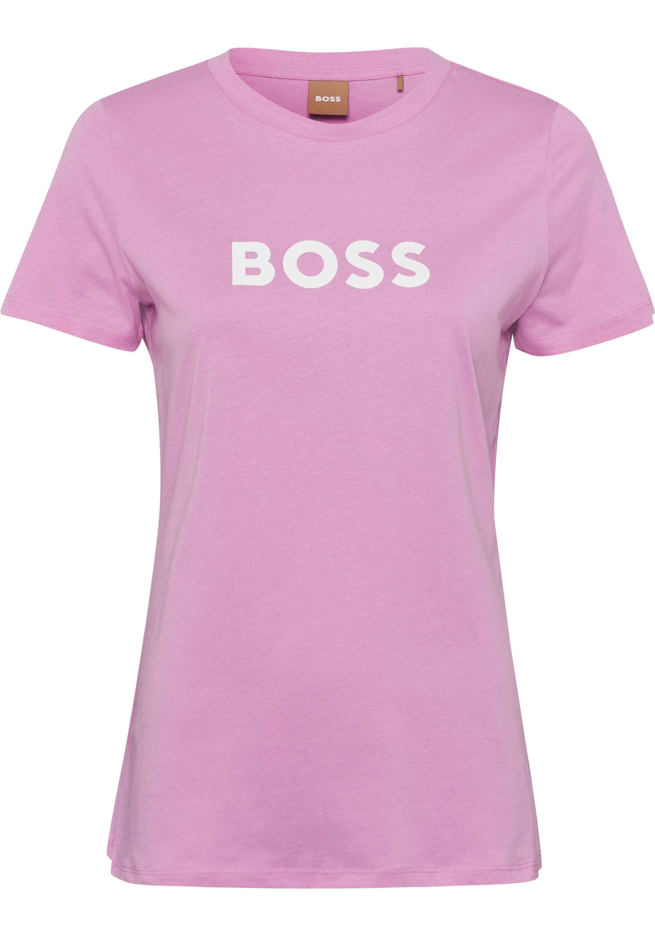 BOSS ORANGE T-Shirt »C_Elogo_5«, (1 auf | Logoschriftzug mit Brust bestellen BAUR der für BOSS tlg.)