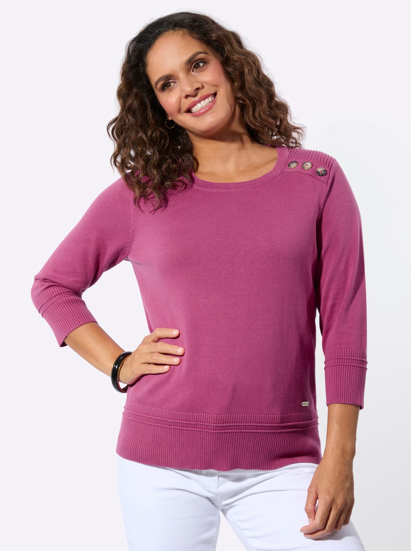 Casual Looks 3/4 Arm-Pullover "Langarm-Pullover" günstig online kaufen