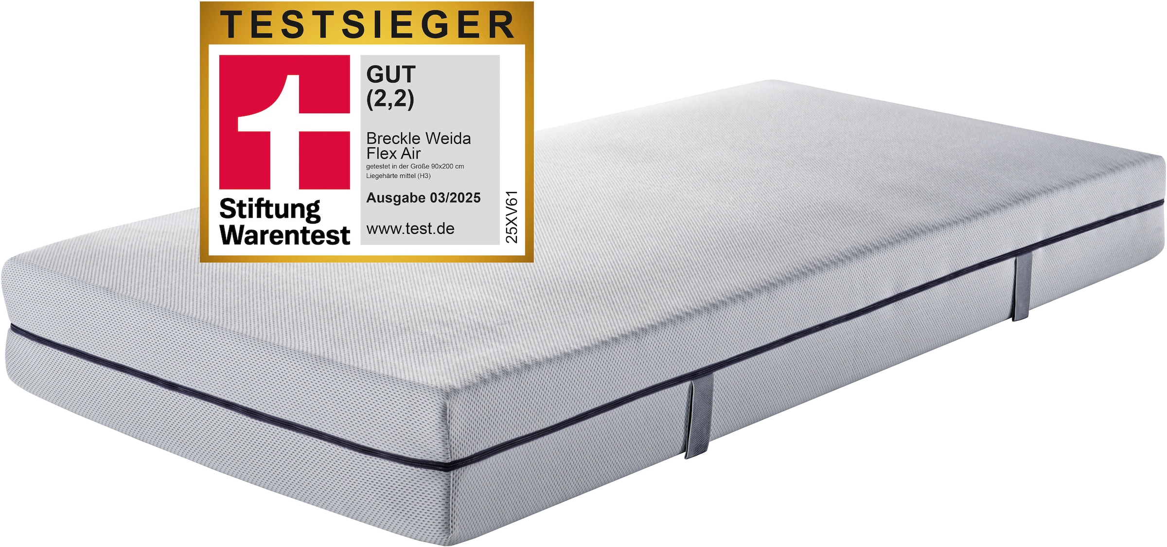 Breckle Taschenfederkernmatratze »Flex Air«, 19 cm hoch, Raumgewicht: 38 kg/m³, (1 St., 1-tlg.)