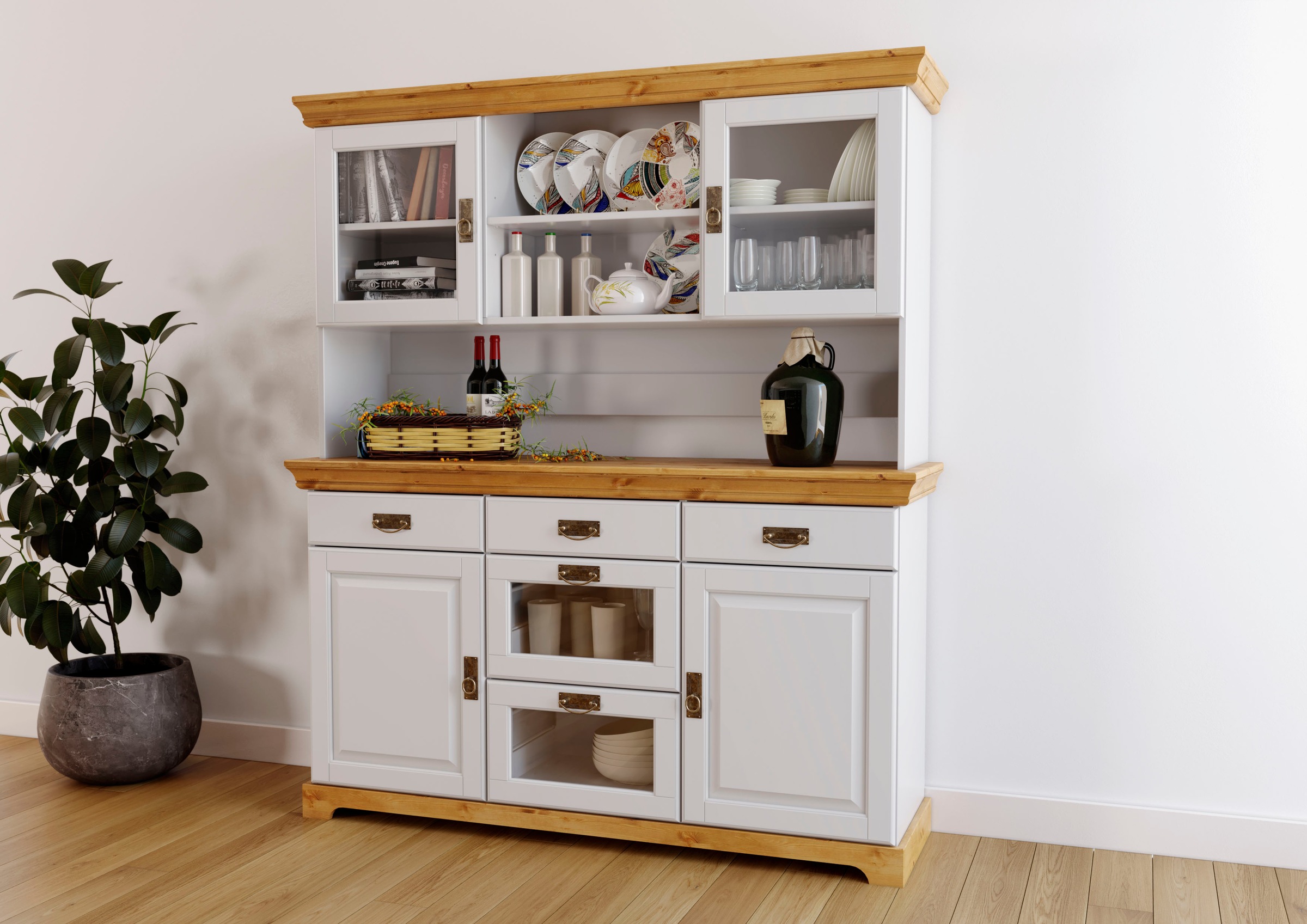 Home affaire Buffet "Rügen" FSC zertifiziertes Massivholz, im Landhausstil günstig online kaufen