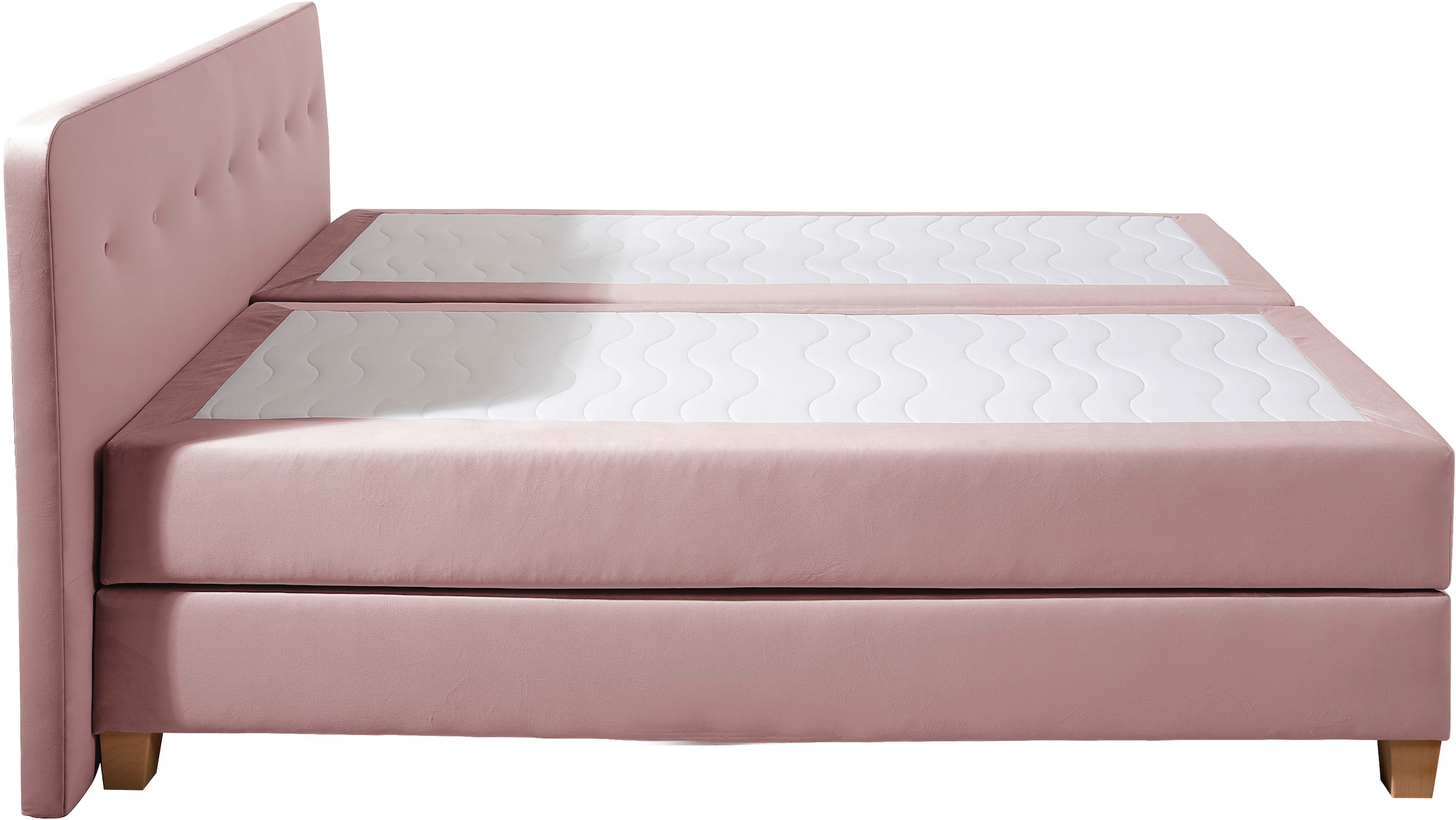 Home affaire Boxspringbett »Fargo«, inkl. Topper, in 3 Matratzenarten, in Samt- oder Strukturstoff
