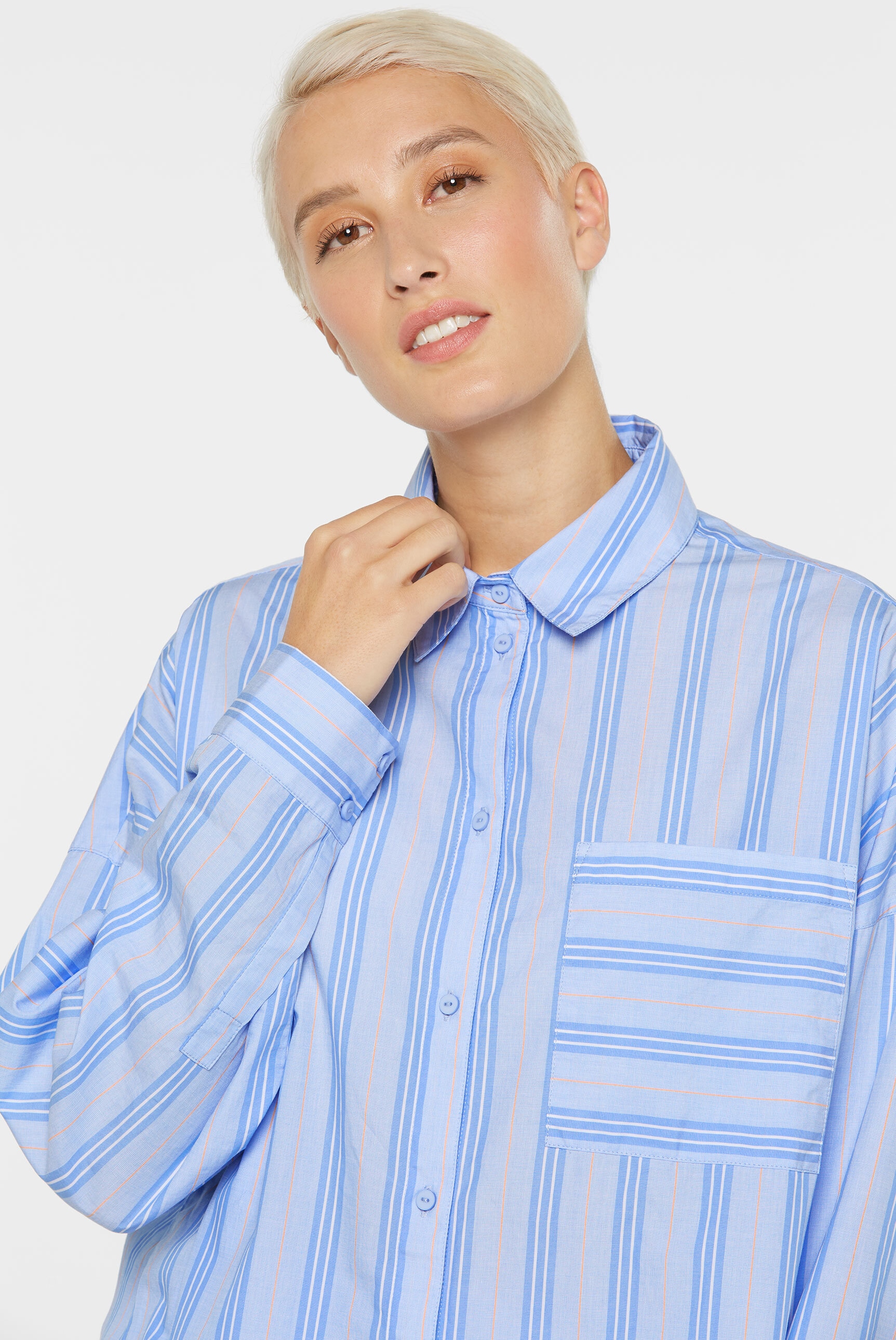 SENSES.THE LABEL Langarmbluse, aus Baumwolle