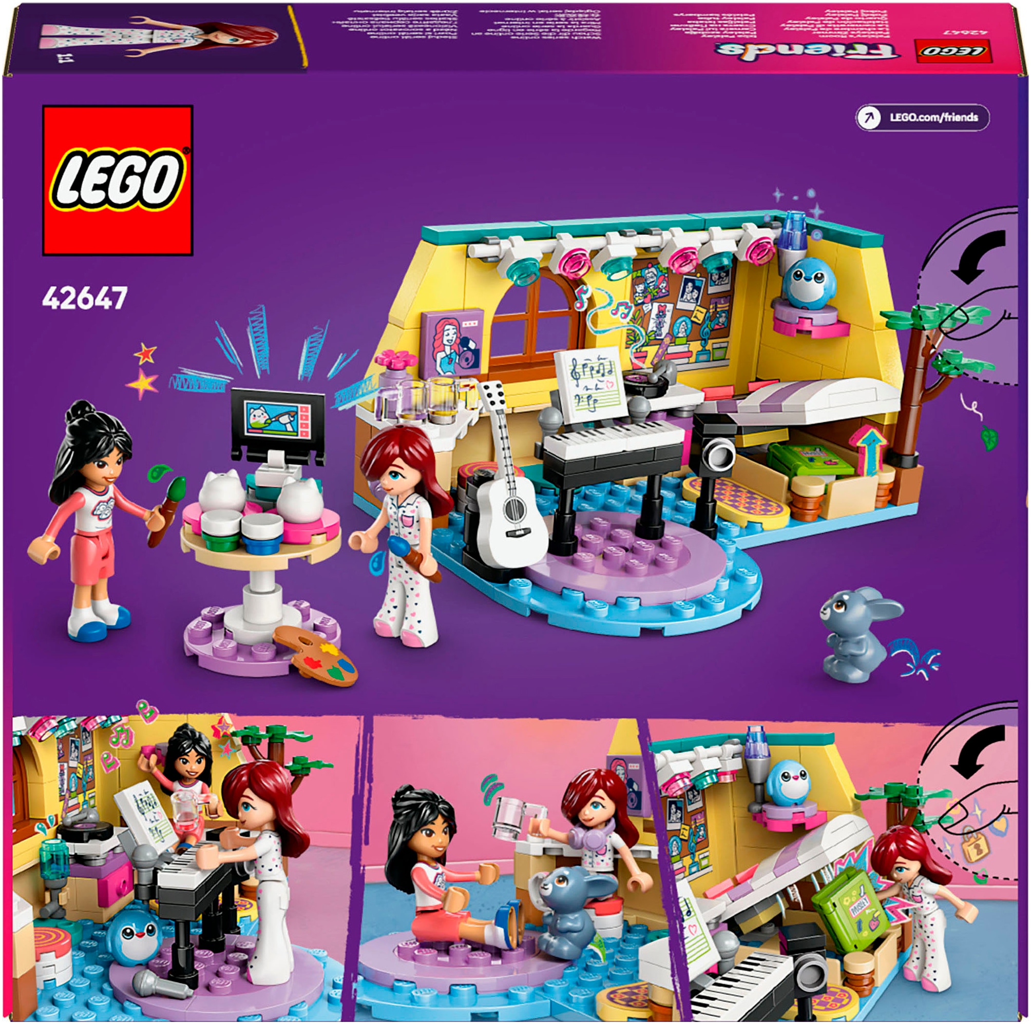 LEGO® Konstruktionsspielsteine »Paisleys Zimmer (42647), LEGO Friends«, (199 St.), Made in Europe