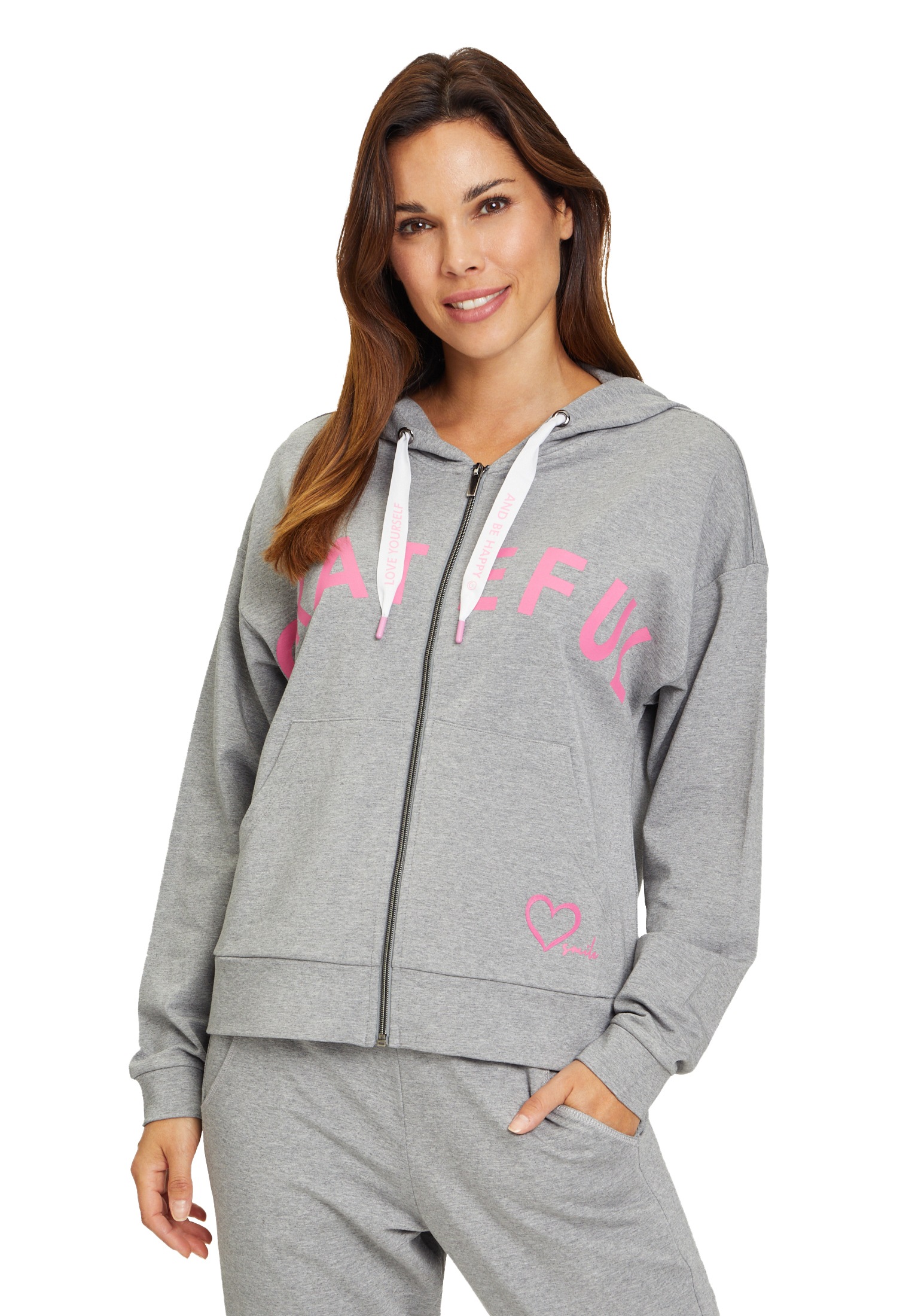 Betty Barclay Sweatjacke "Betty Barclay Sweatjacke mit Kapuze", Druck