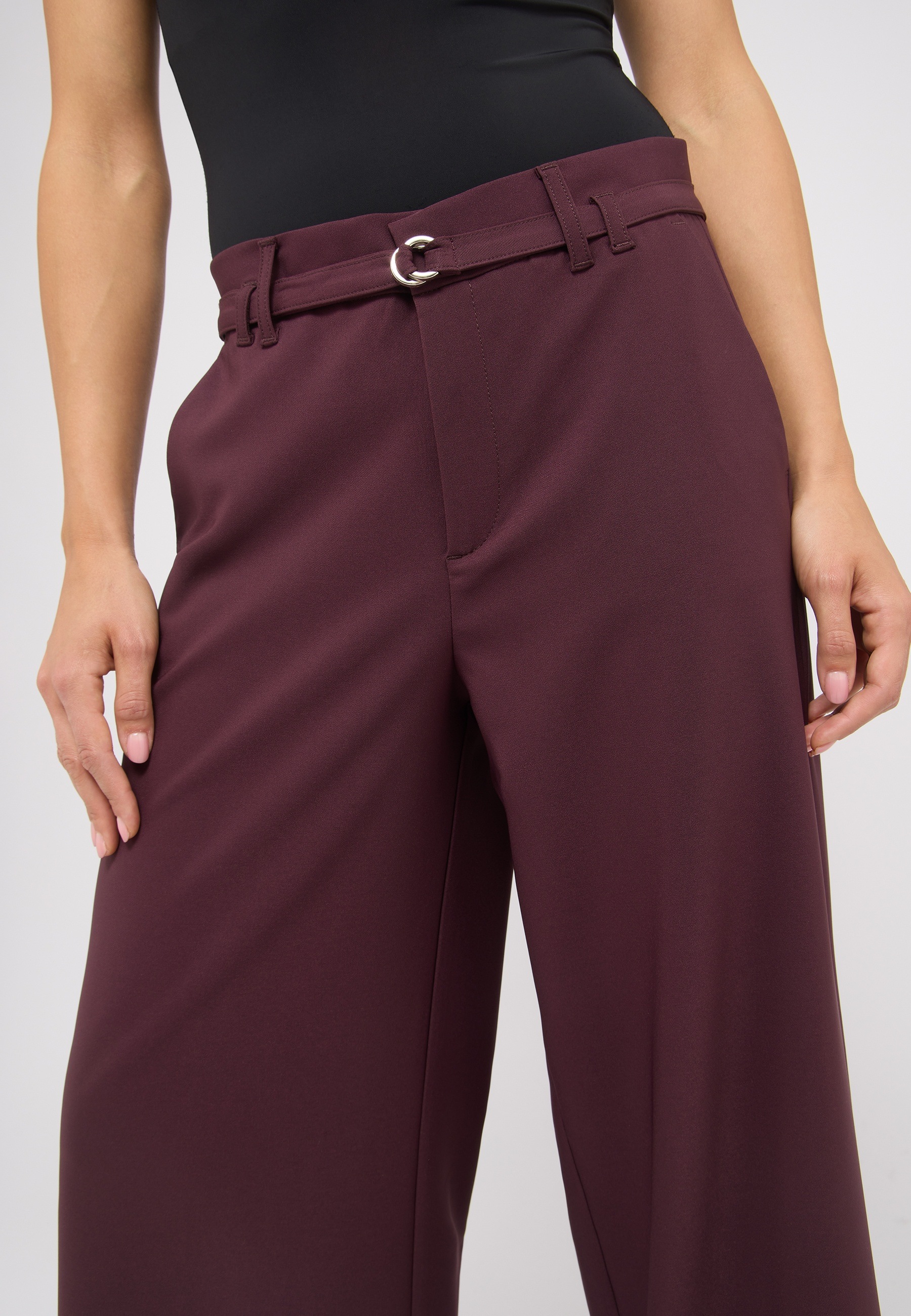 ANGELS Stoffhose »LIVA SLEEK«  Hose Liva Chic Belt mit eingebautem Gürtel