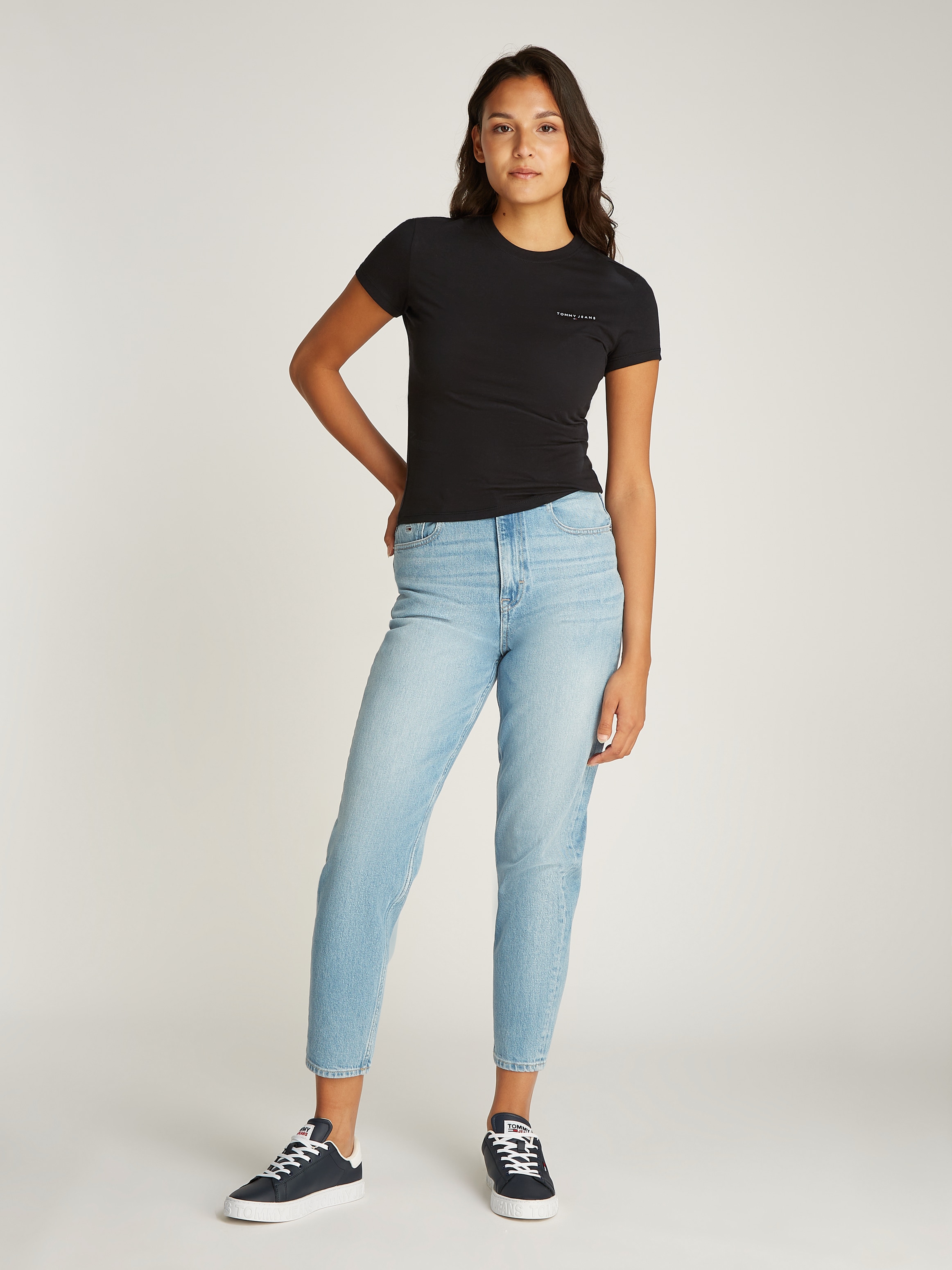 Tommy Jeans T-Shirt »Tjw 2Pack Slim Linear Tee« Packung, 2er-Pack,  mit Logoschriftzug, in Unifarbe