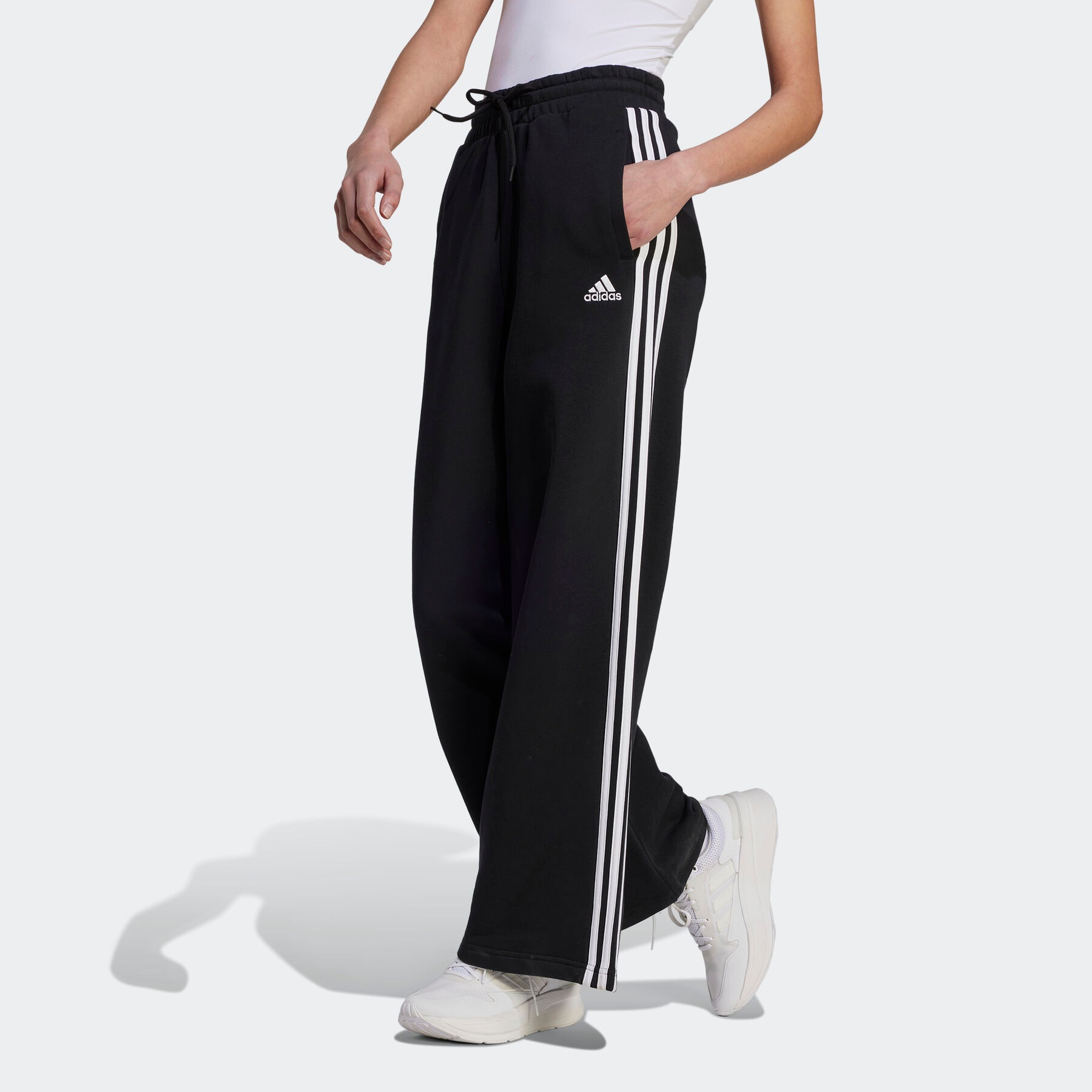 adidas Sportswear Sporthose "ESSENTIALS 3STREIFEN FRENCH TERRY WIDE HOSE", günstig online kaufen