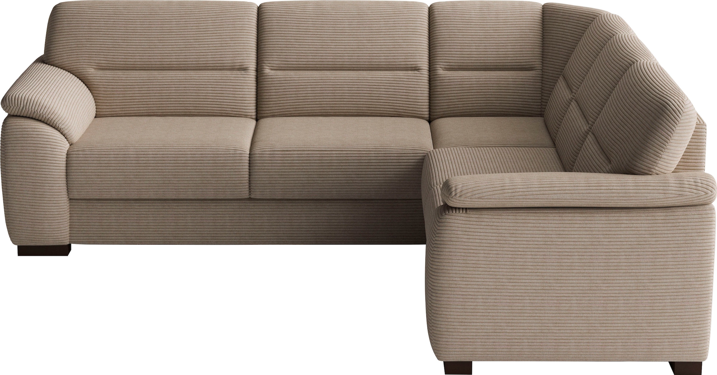 sit&more Ecksofa "Montego L-Form, B: 256 cm, große Stoffauswahl, Komfortsitzhöhe 46 cm" optional Schlaffunktion und Schubkasten mit Stauraum