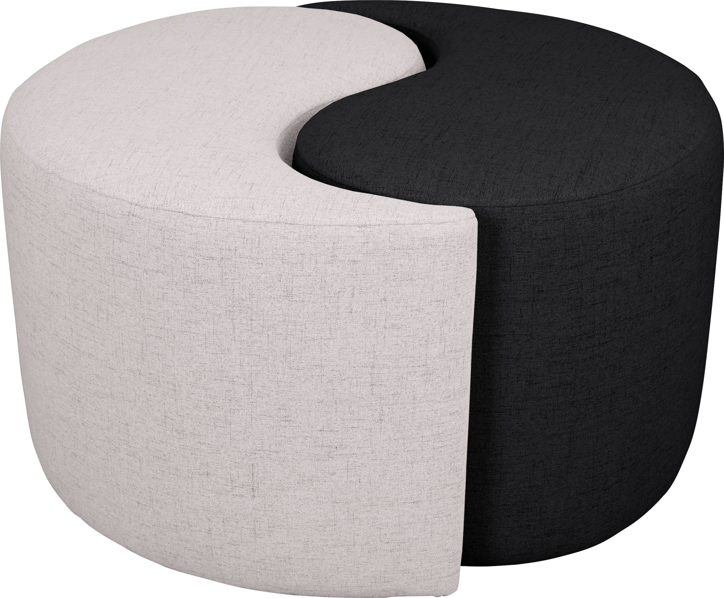 Guido Maria Kretschmer Home&Living Polsterhocker »Yin&Yang Durchmesser 82cm«, 2teilig, einzeln stellbar oder Yin-Yang-Optik