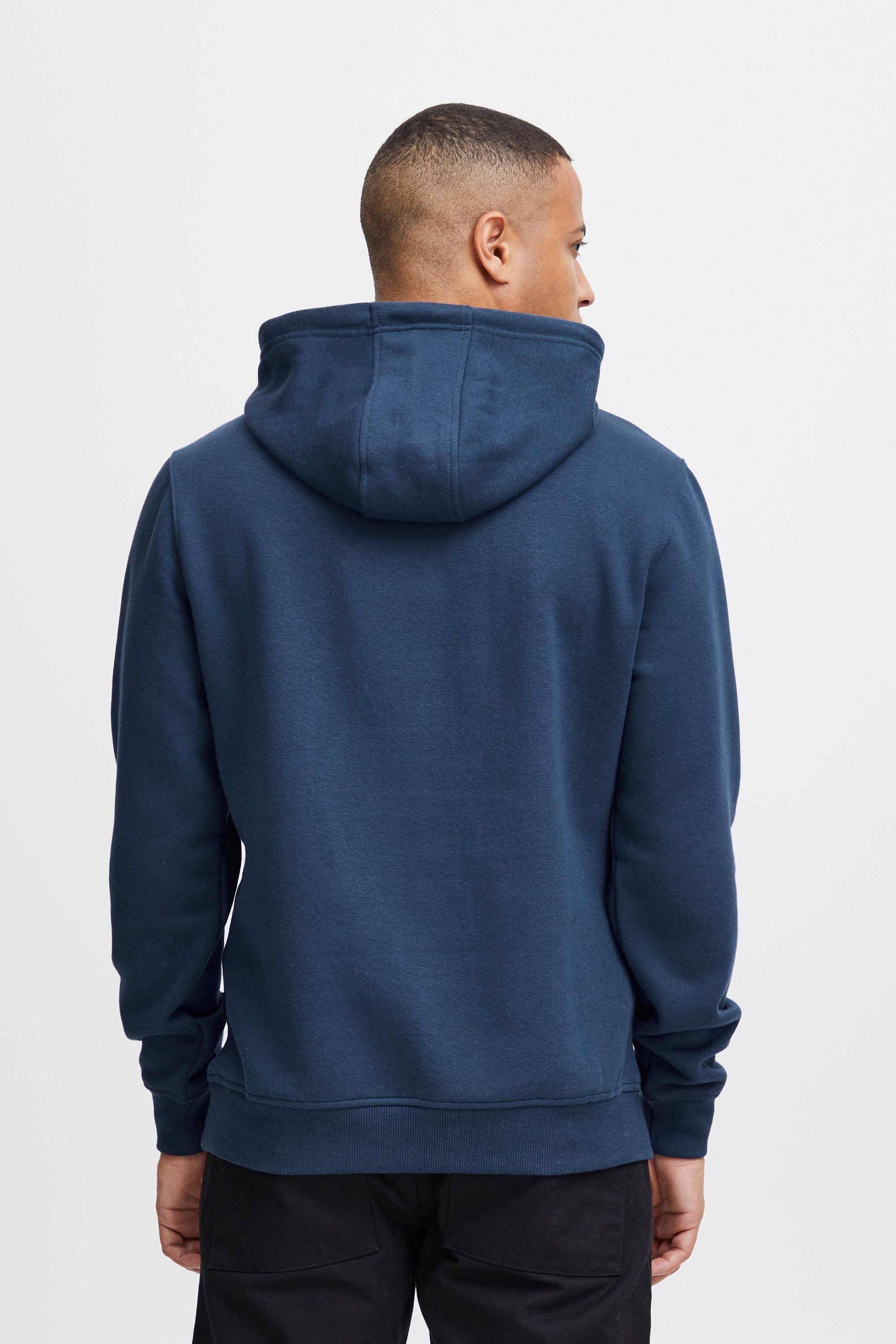 Kapuzenpullover BLEND "BHSweatshirt", Herren, Gr. S, marineblaus, Sweatware, 55% Polyester, 45% Baumwolle, unifarben, regular fit, Pullover Kapuzenpullover, Stilvoller Hoodie mit Kapuze 3