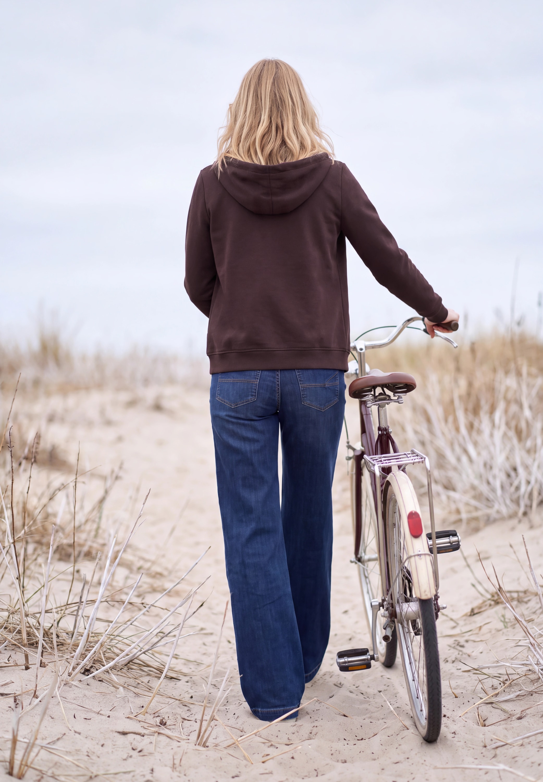 Cecil Kapuzensweatjacke mit Elasthananteil /  unifarben