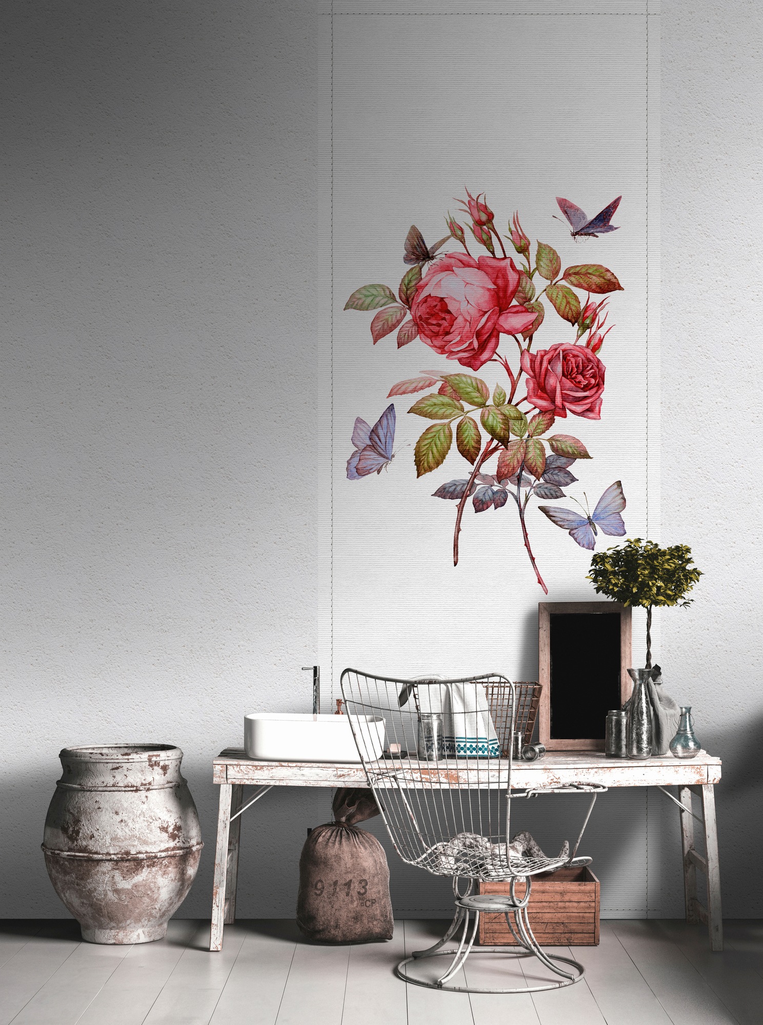 living walls Fototapete »Walls by Patel Spring Panels 1«, Vlies, Wand, Schräge
