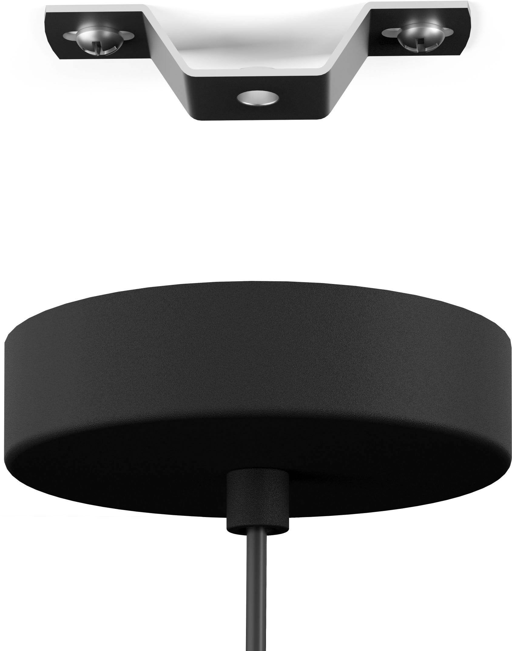 EGLO Hängeleuchte »LOBATIA« E27 1 Stk. Hängeleuchte in schwarz aus Stahl, Holz  -  exkl. E27 - 40W