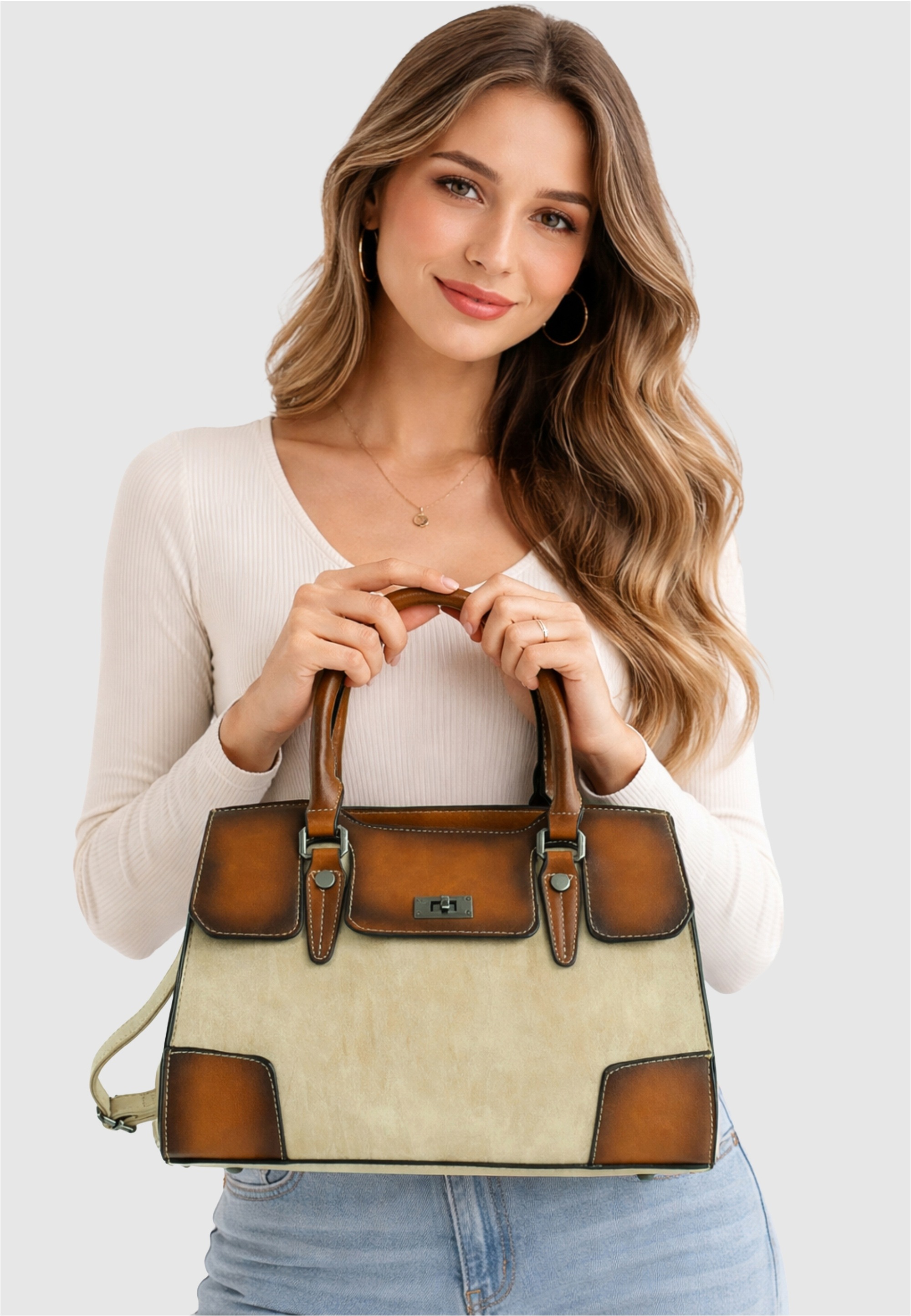 Harpa Henkeltasche »LIORA« im klassischen Vintage-Look