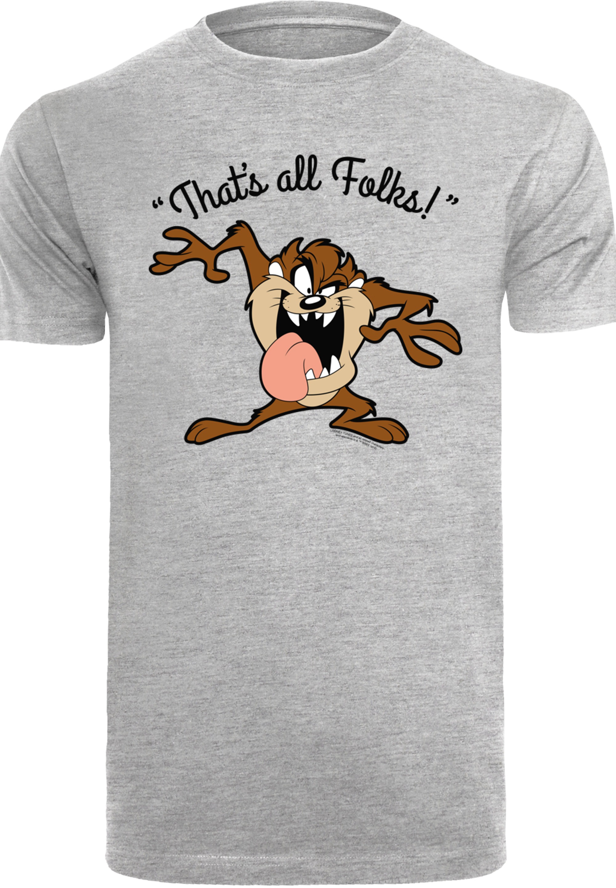 F4NT4STIC T-Shirt »Looney Tunes Taz That's All Folks«, Print
