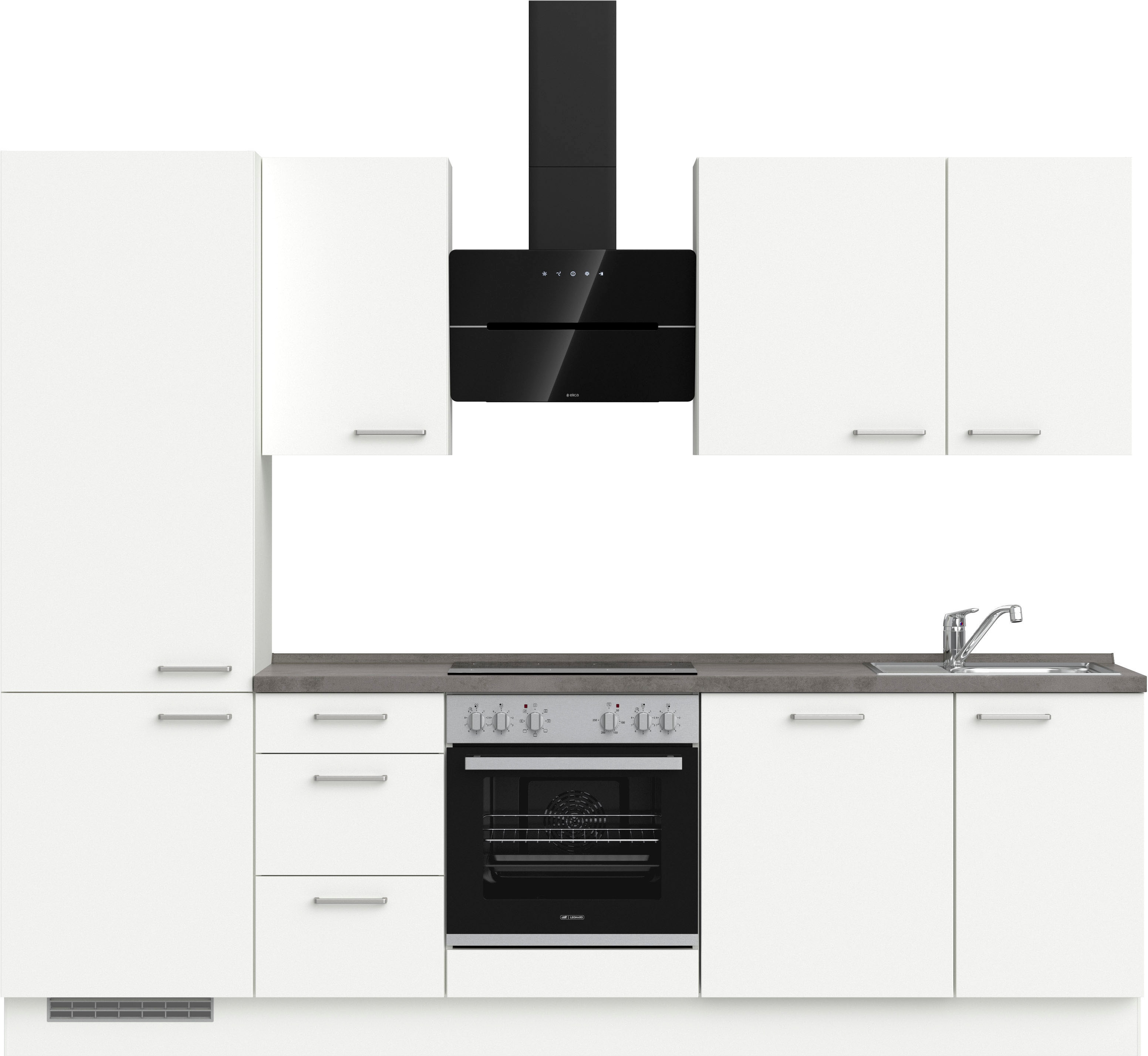 nobilia ""Touch II", NEU: individuell anpassbar mit gratis Profi-Beratung" vormontiert, Breite 270 cm, Ausrichtung wählbar, wahlw. mit E-Geräten
