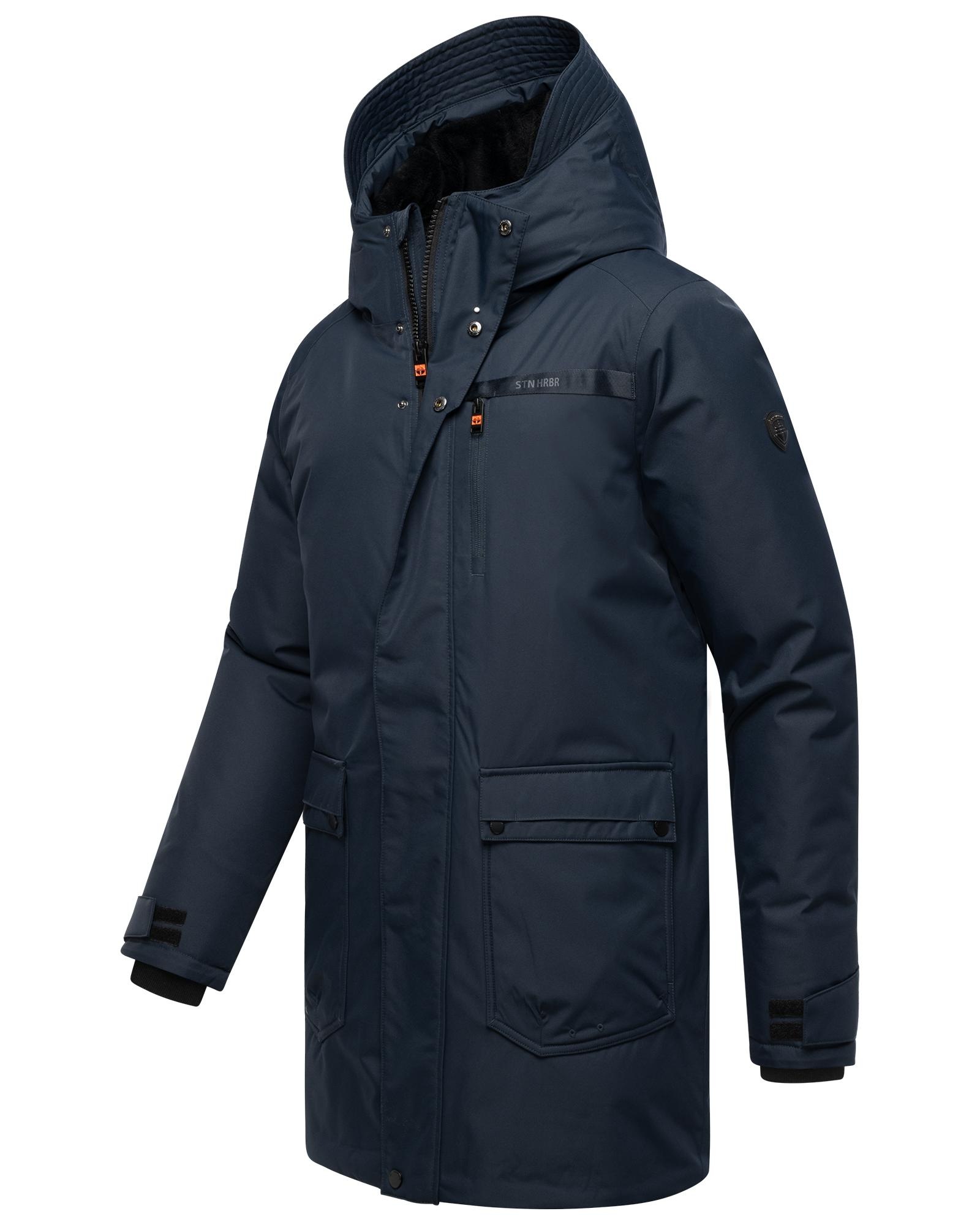 Stone Harbour Wintermantel »Netaan XX«, Herren Kurzmantel mit kuscheliger Kapuze