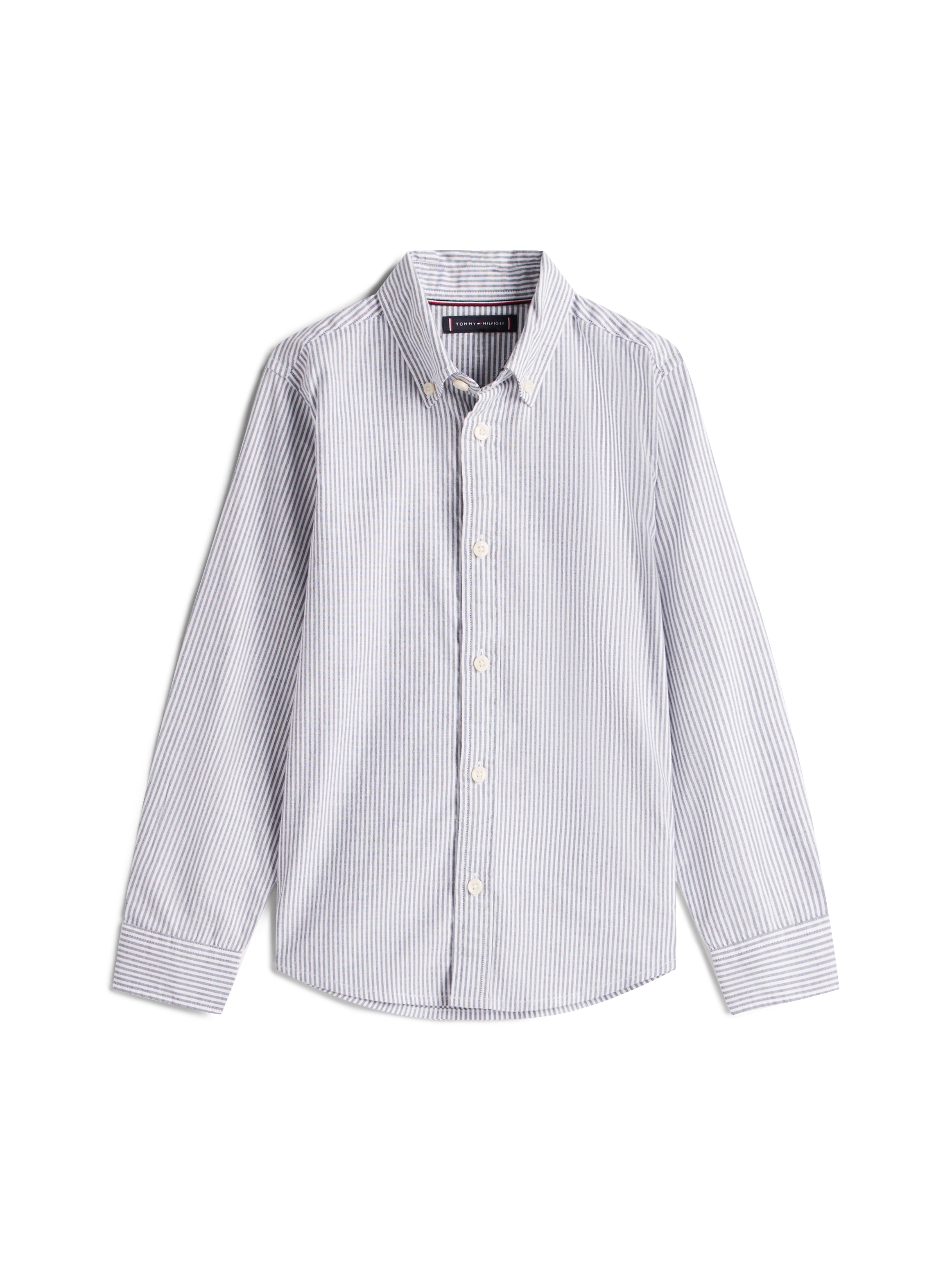 Tommy Hilfiger Langarmhemd Button-Down-Kragen, elastische Baumwoll-Qualität, Kinder bis 16 Jahre