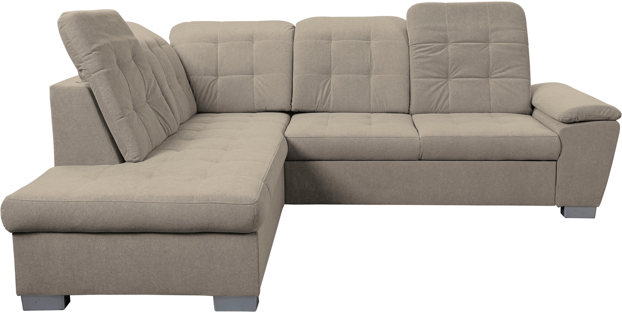 WERK2 Ecksofa "Bonny inkl. Kopfteilverstellung, Bettfunktion, Stauraum, Bre günstig online kaufen