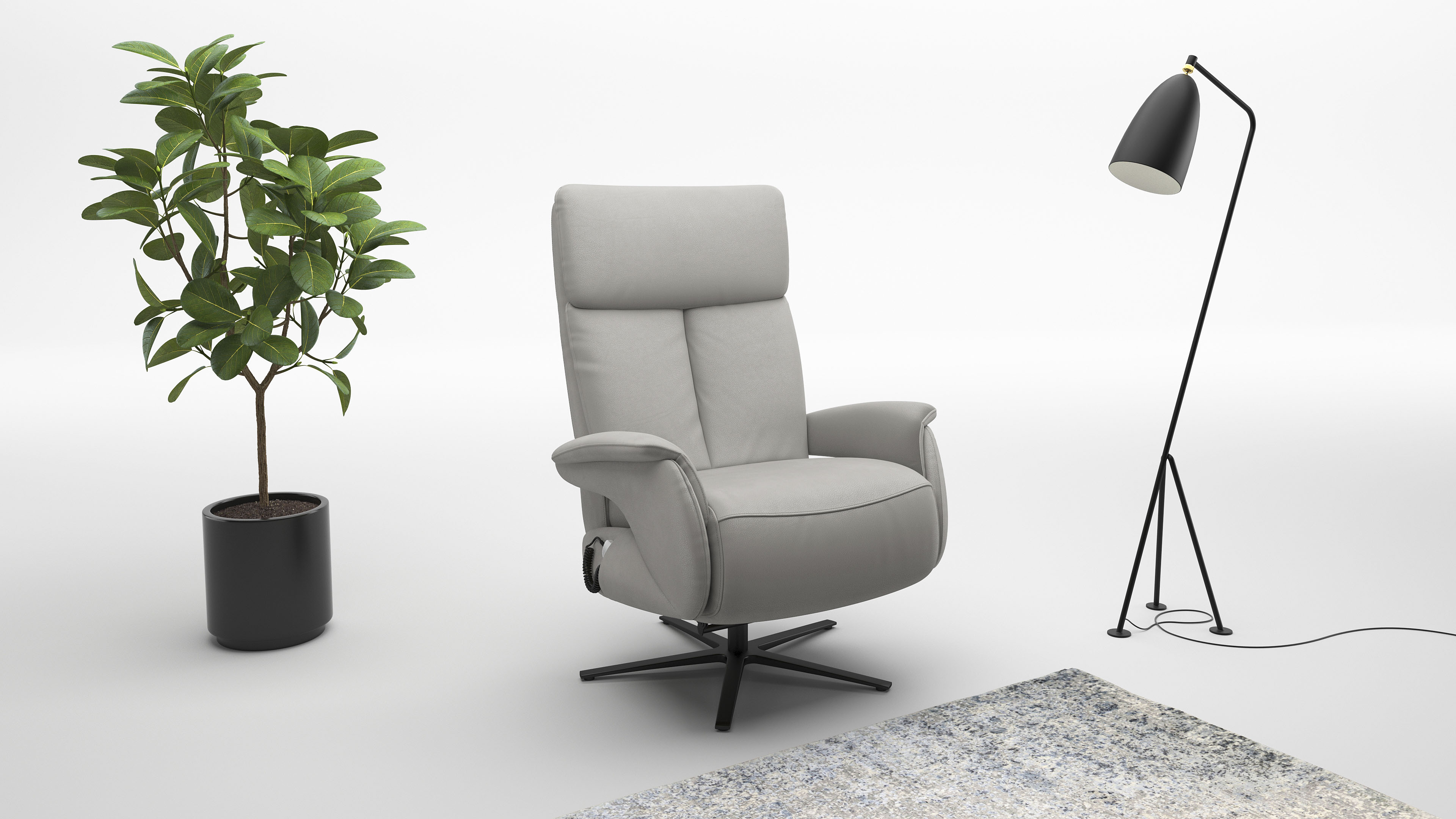 sit&more TV-Sessel "Triple Seven Xtra large, bis 200kg belastbar, mit Herz-Waage Funktion" inkl. Kopfteil- & Drehfunktion, wahlweise mit Akku und Aufstehhilfe