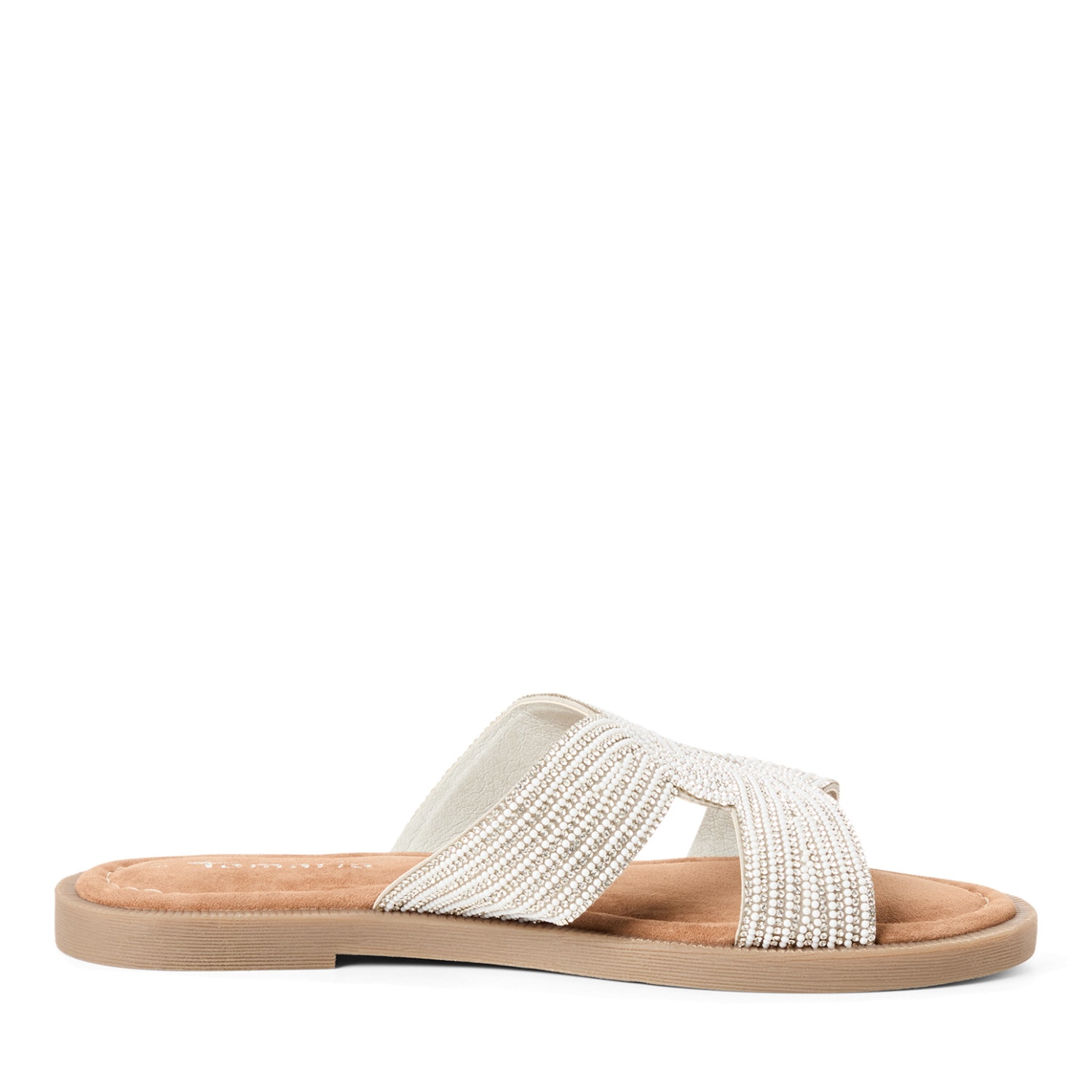 Tamaris Pantolette  , Sommerschuh, Schlupfschuh, Flats mit Schmucksteine