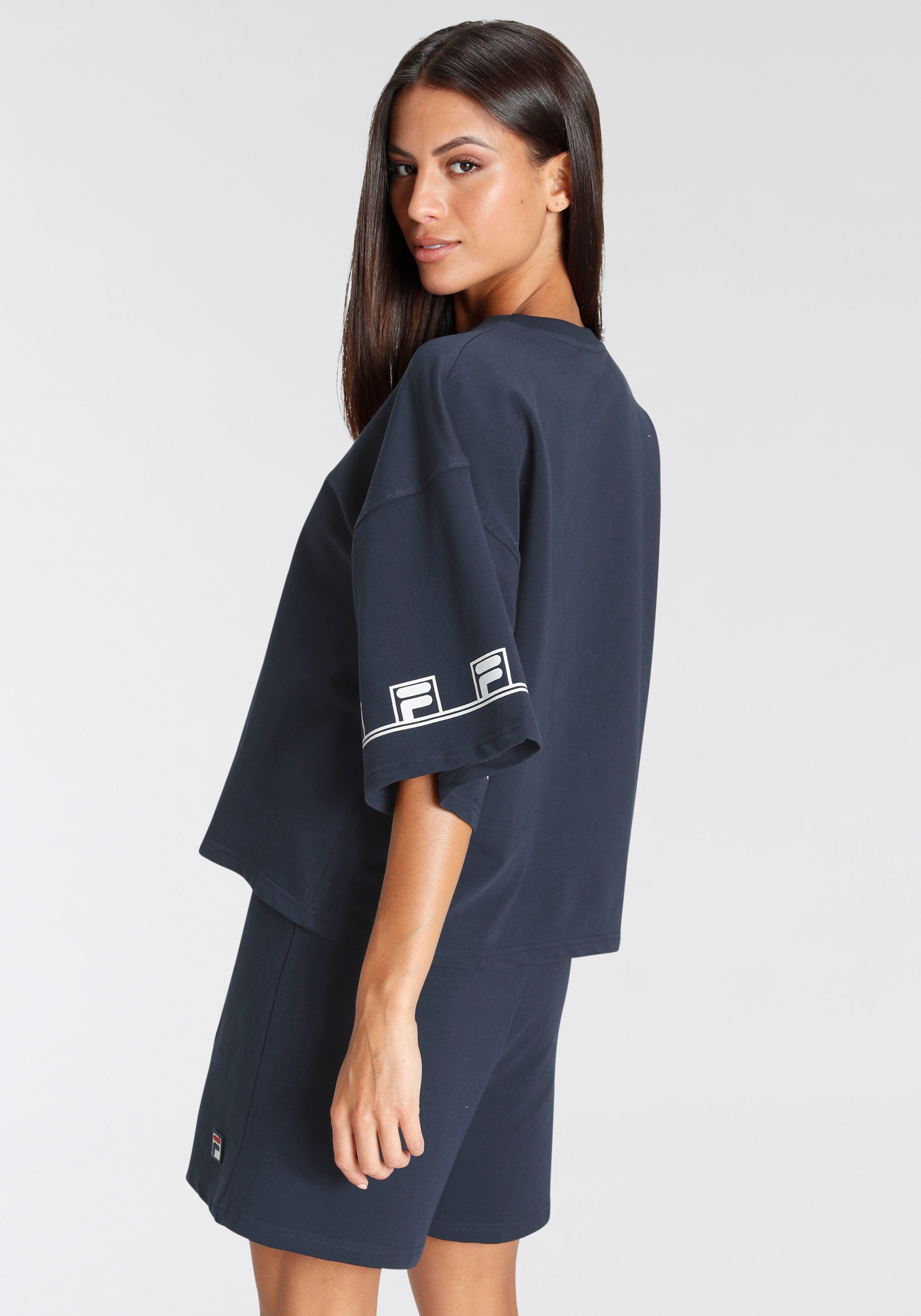 Thumbnail - Fila Schlafanzug Set, 2 Stk. tlg., mit Markenlogo Details in Kontrastfarben