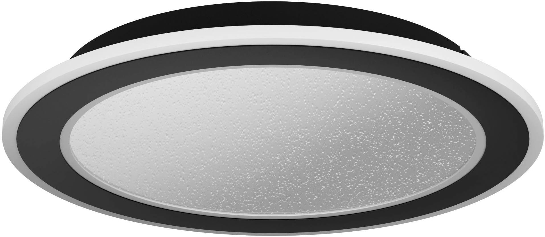 EGLO Deckenleuchte »Macchoni Deckenlampe, Kristall Deckenleuchte mit Fernbedienung, Lampe« LED-Modul 1 Stk. Kaltweiß | Neutralweiß | Warmweiß Wand-/Deckenleuchte - H5 x Ø38 cm - schwarz, weiß - 20W inkl.