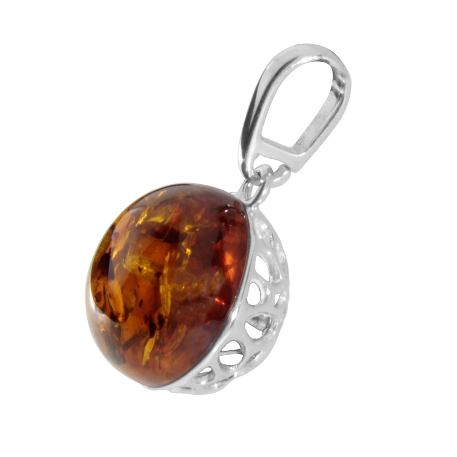 OSTSEE-SCHMUCK Damen Kettenanhänger "Ostsee-Schmuck Anhänger Dolores Anhänger Dolores", 26 x 14mm, Silber 925 (Sterlingsilber), 2,3 g, weiß, Silber