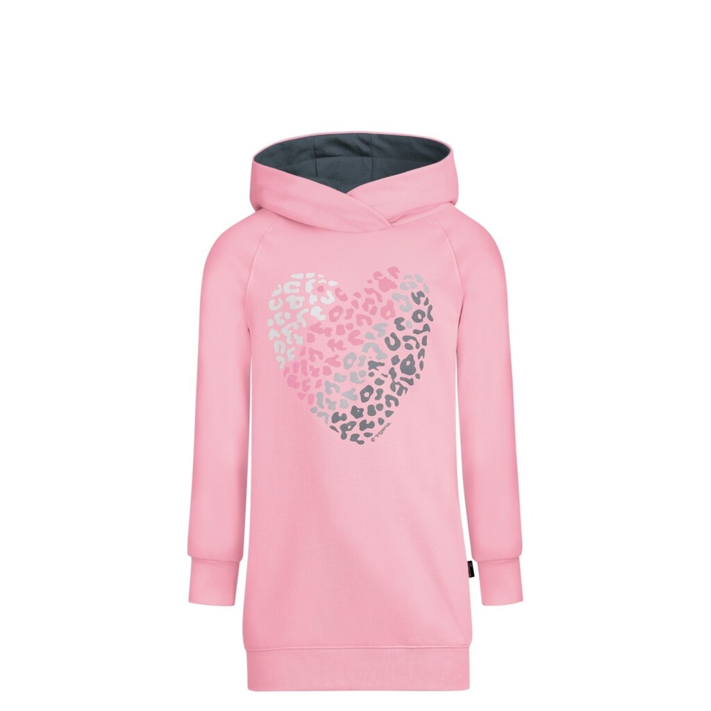 Trigema Sweatshirt »TRIGEMA Sweatkleid Herz im Leo-Print-Look«