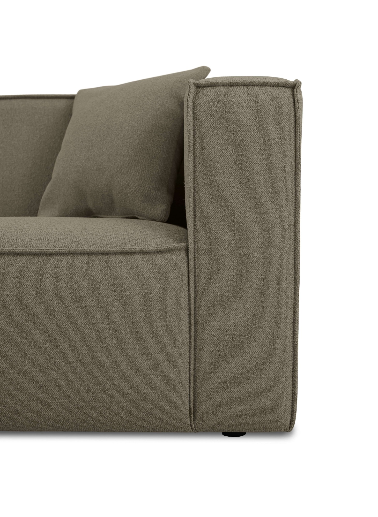 OTTO home Ecksofa »Tammie«, Breite 222 cm, Webstoff fein, bodentief, mit Wellenunterfederung