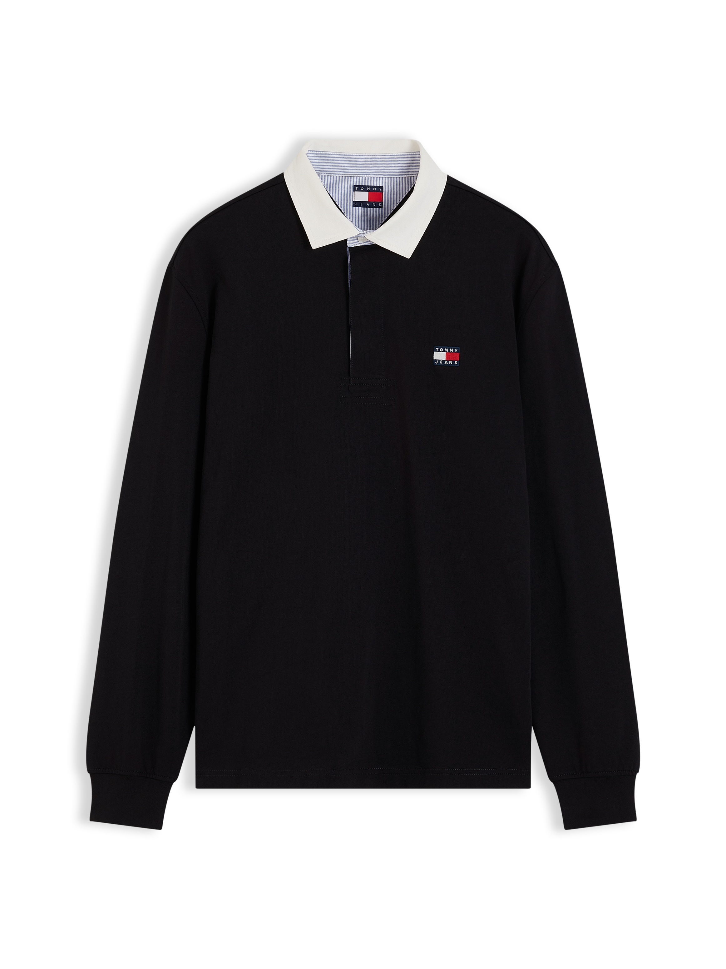 Tommy Jeans Langarm-Poloshirt »TJM RLX ESS BADGE RUGBY EXT« Relaxed Fit Rugby-Shirt