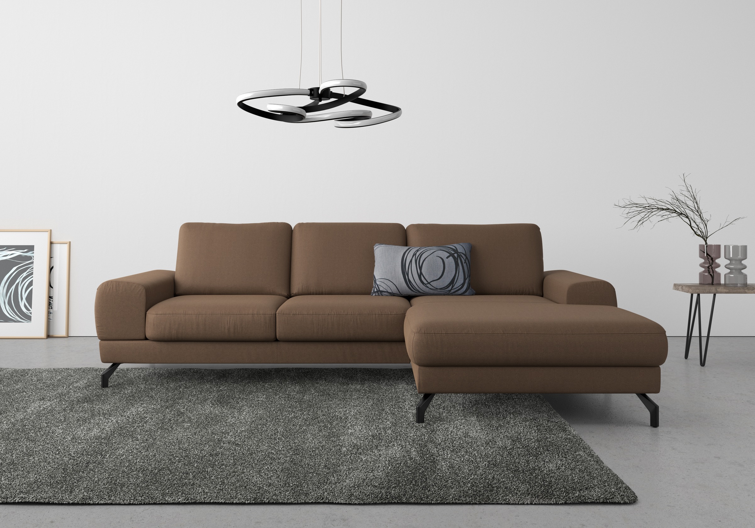 sit&more Ecksofa »Cinturo L-Form«, inklusive Sitztiefenverstellung und Federkern, Sitzhöhe 45 cm