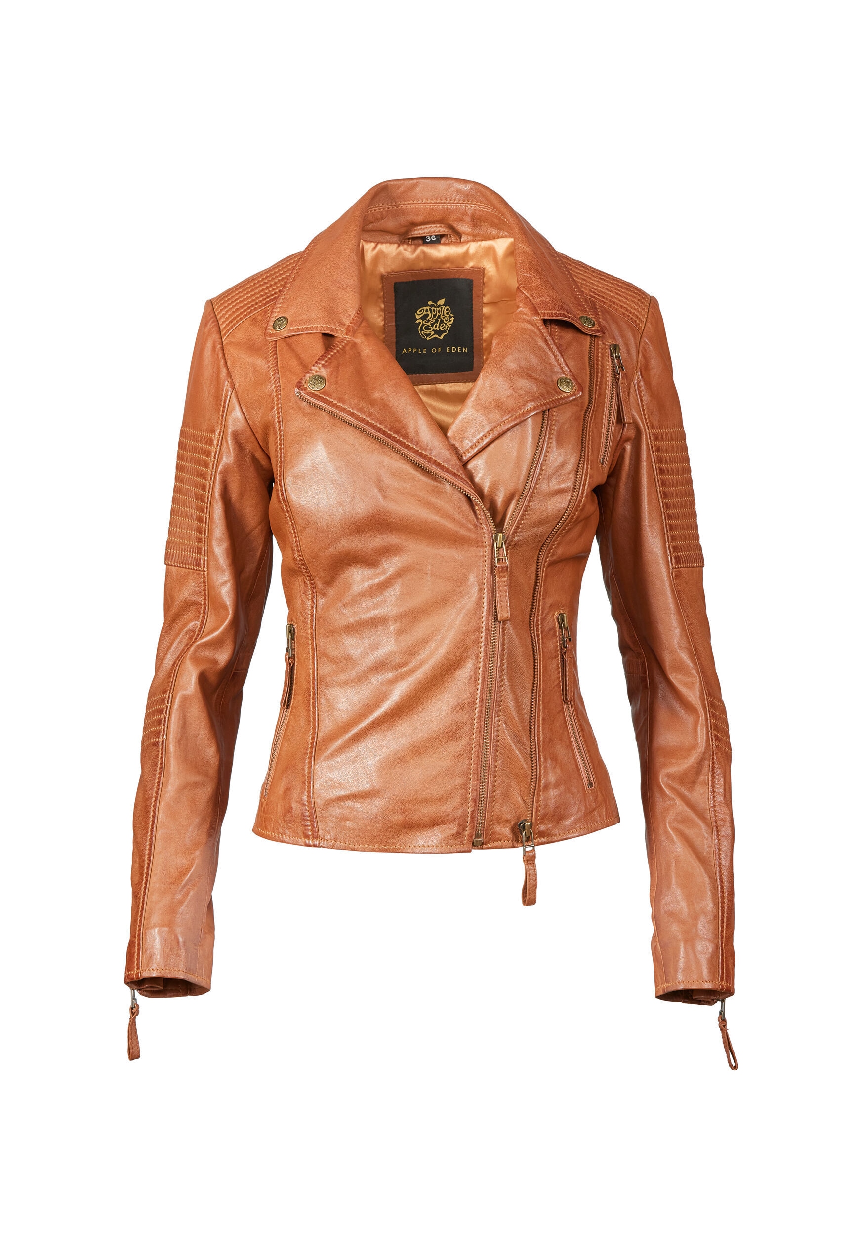 Apple of Eden Lederjacke "Apple of Eden Lederjacke AOE-114" ohne Kapuze aus weichem Leder