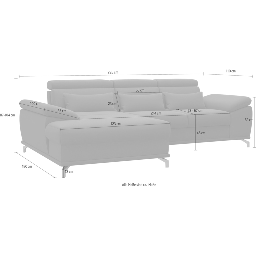 sit&more Ecksofa »Cabrio L-Form«